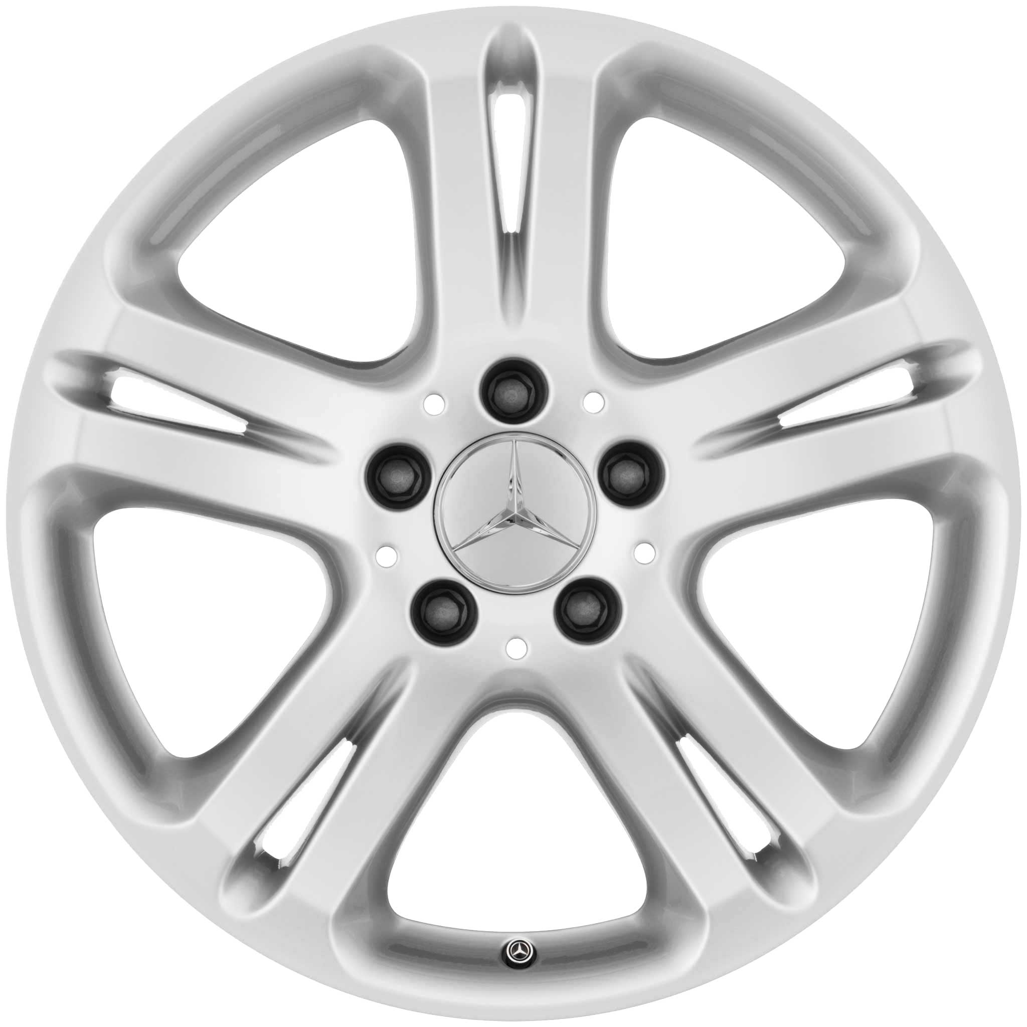Mercedes 5 Twin Spoke [211-16] Titanium Silver Alloy Wheel Product Image #1