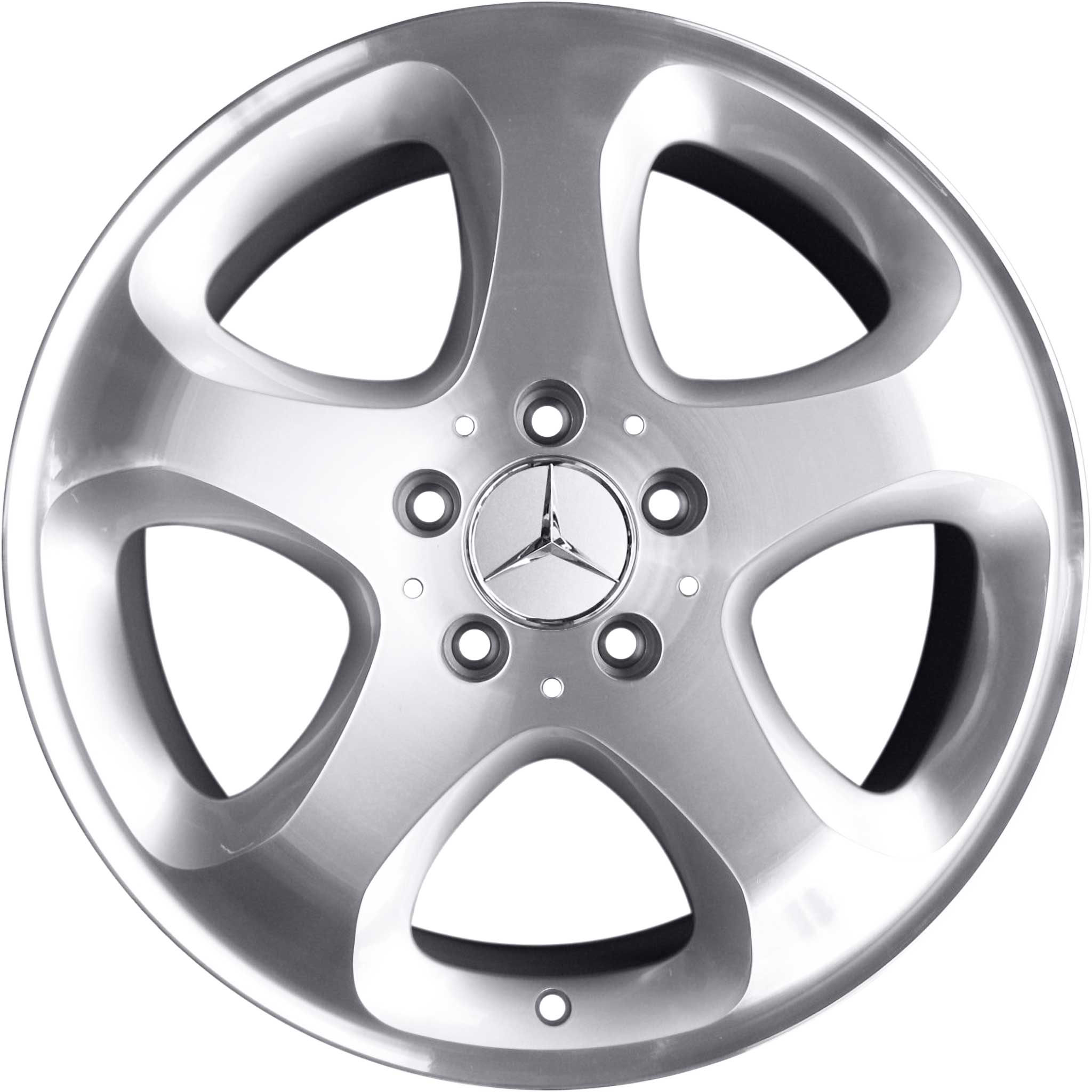 Mercedes Alhena [210-17] Standard Silver with High Sheen Alloy Wheel Product Image #1