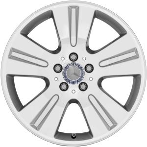 18" Mercedes 5 Double Spoke [164-18] Titanium Silver alloy wheel