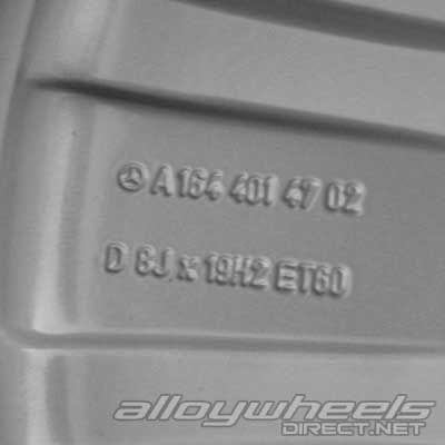 Mercedes 5 Spoke Wing Design [164-19] Titanium Silver Alloy Wheel Product Image #4