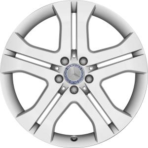 19" Mercedes 5 Double Spoke [164-19] Titanium Silver alloy wheel