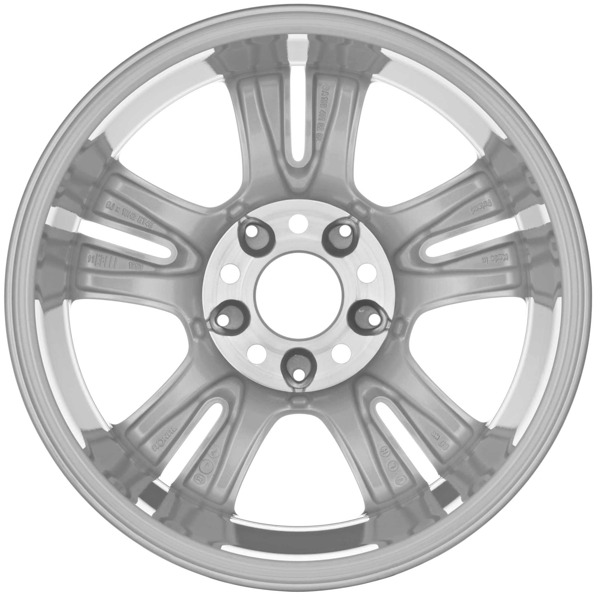 Mercedes 5 Double Spoke [169-16] Sterling Silver Alloy Wheel Product Image #3