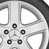Mercedes 5 Spoke [169-16] Titanium Silver Wheel Img 2