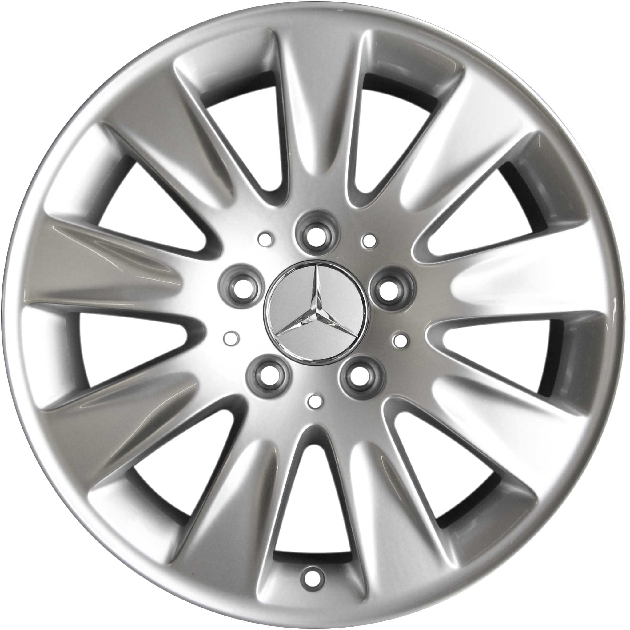 Mercedes 9 Spoke [209-16] Titanium Silver Alloy Wheel Product Image #1