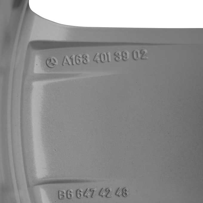Mercedes 5 Spoke [163-17] Titanium Silver Alloy Wheel Product Image #4