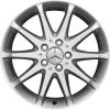 Mercedes 10 Spoke [169-17] Sterling Silver Wheel Img 1