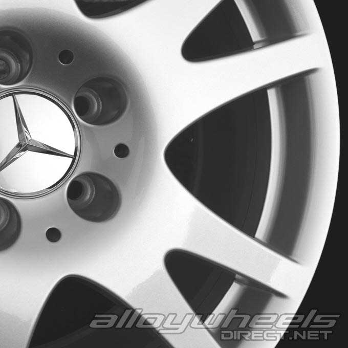 Mercedes 5 Twin Spoke [219-17] Titanium Silver Alloy Wheel Product Image #3