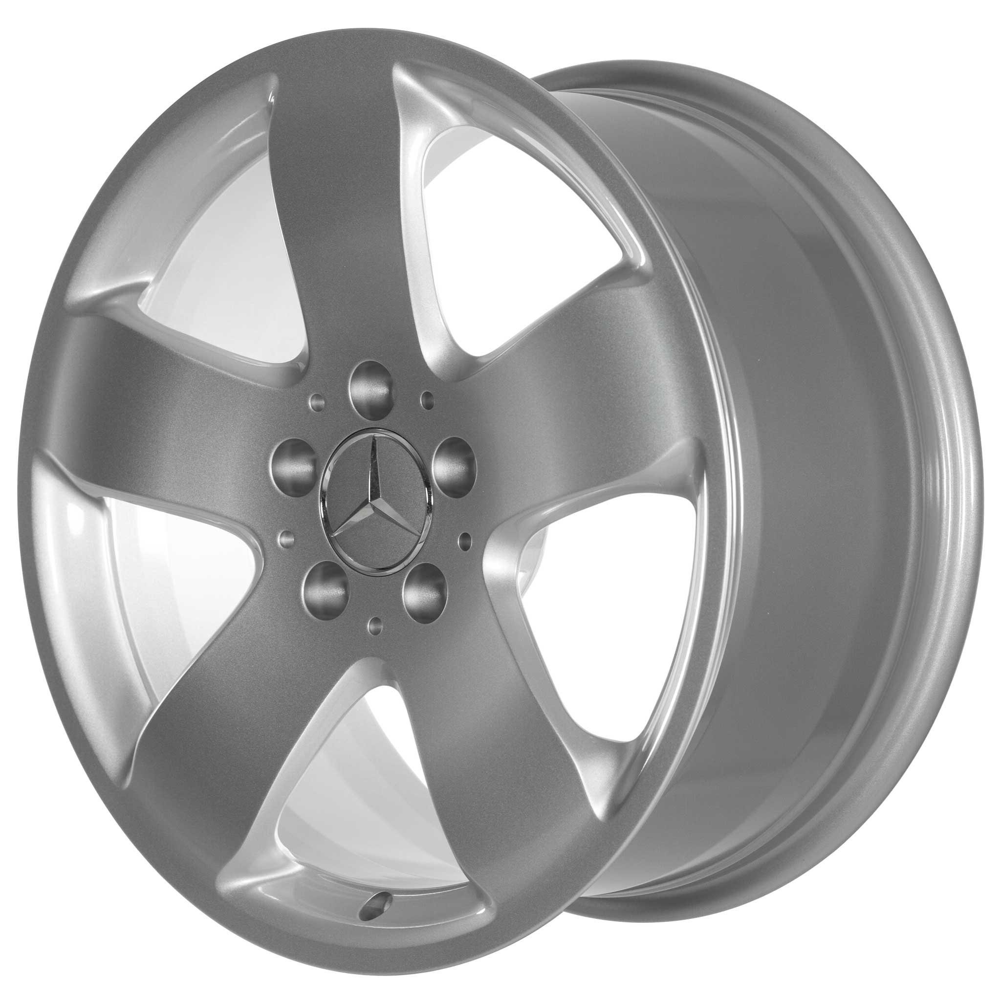 Mercedes Rucha [211-17] Titanium Silver Alloy Wheel Product Image #2