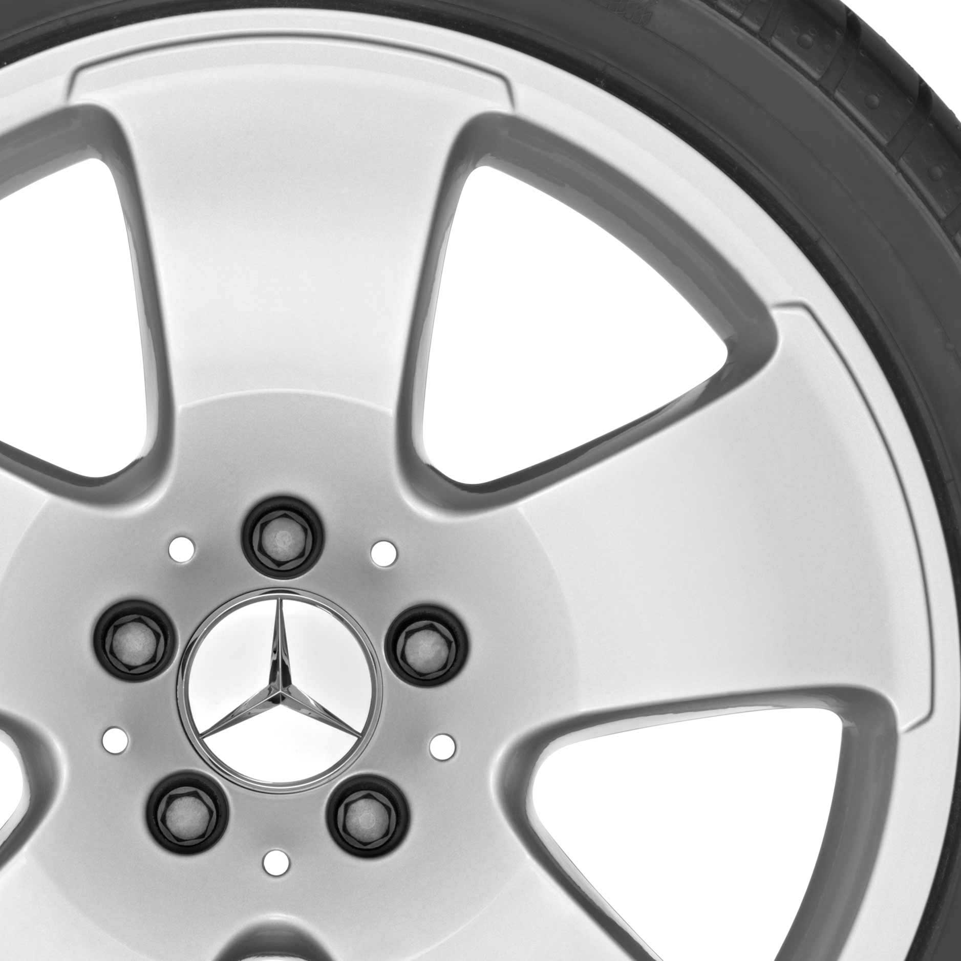 Mercedes 5 Spoke [221-17] Titanium Silver Alloy Wheel Product Image #2