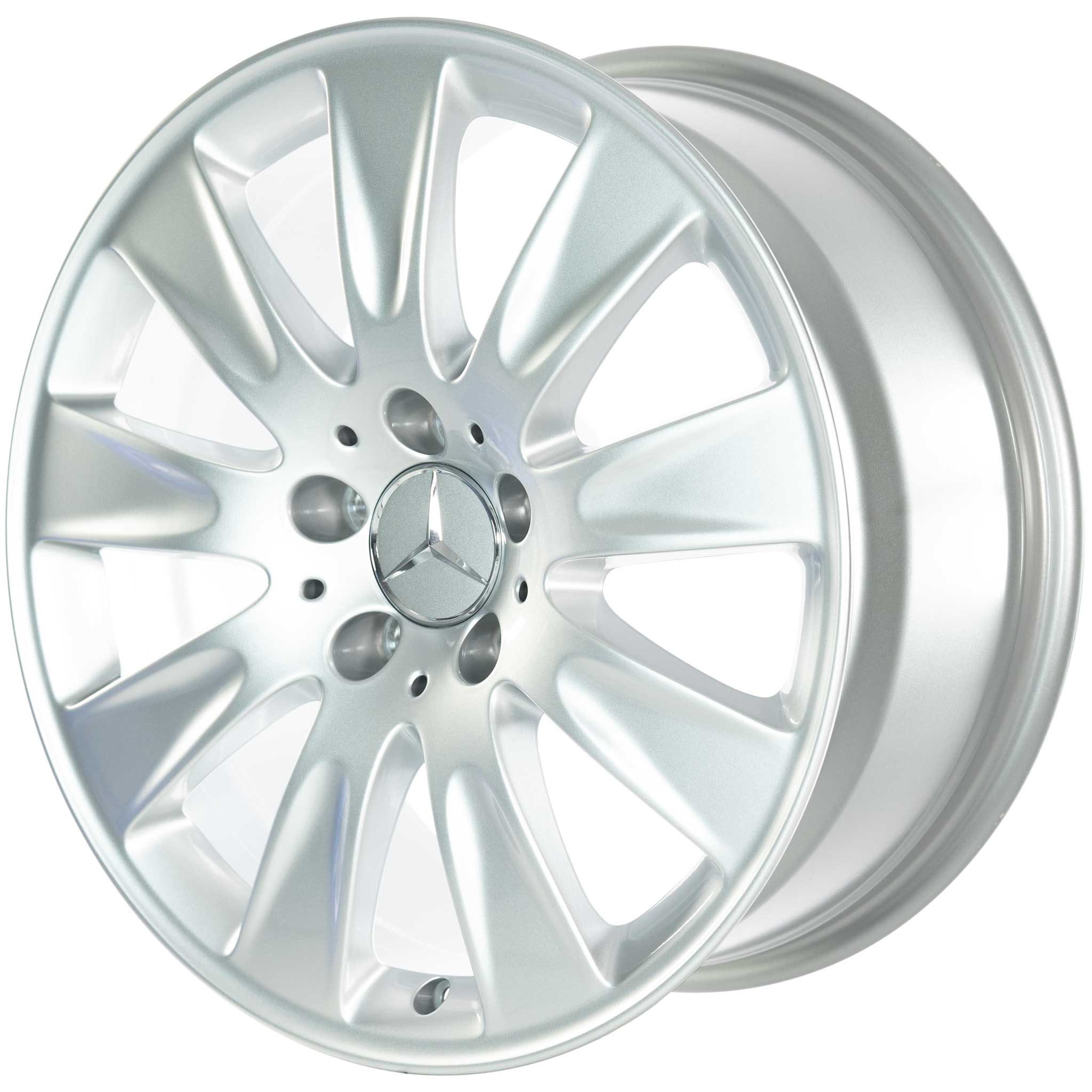 Mercedes 9 Spoke [209-17] Titanium Silver Alloy Wheel Product Image #2