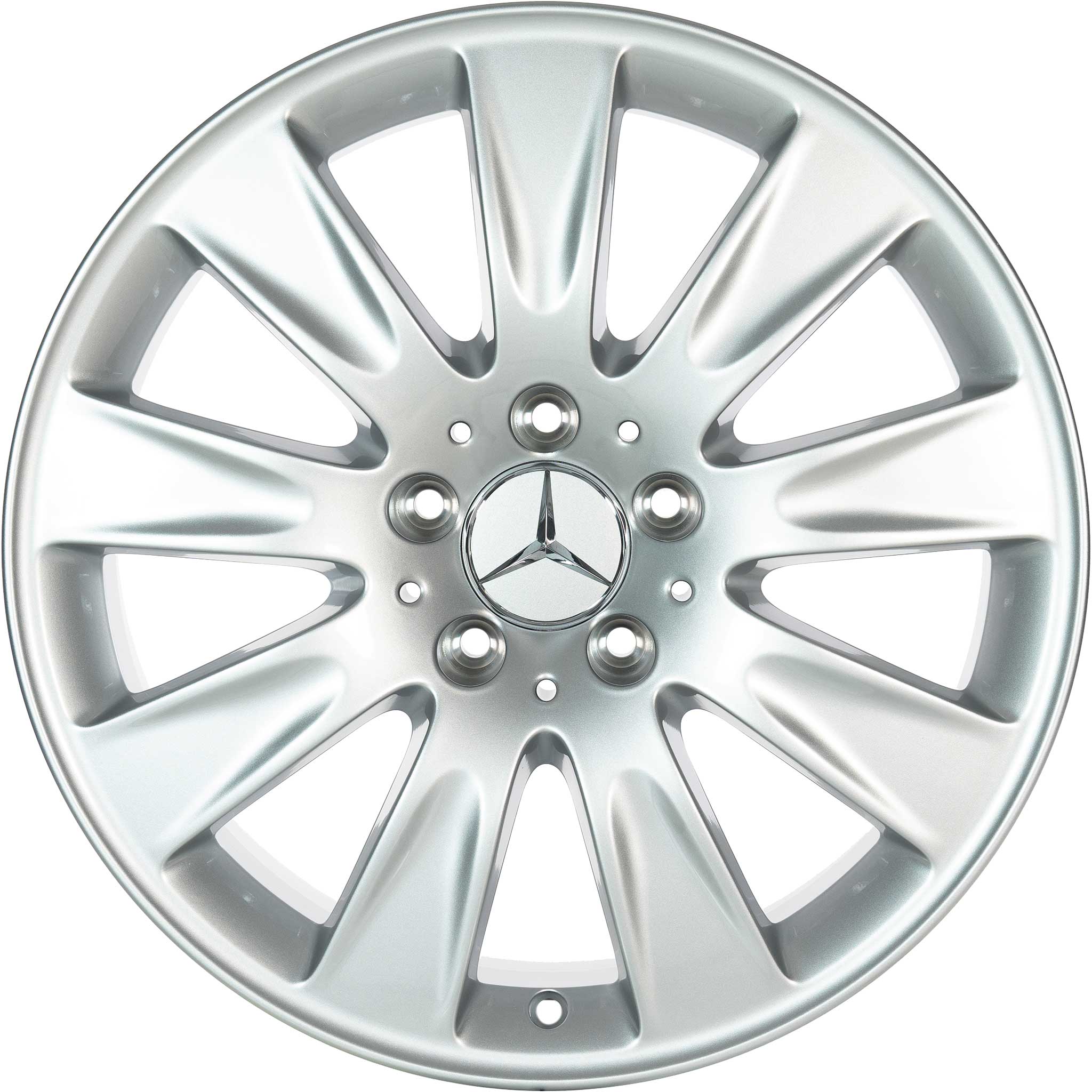 Mercedes 9 Spoke [209-17] Titanium Silver Alloy Wheel Product Image #1