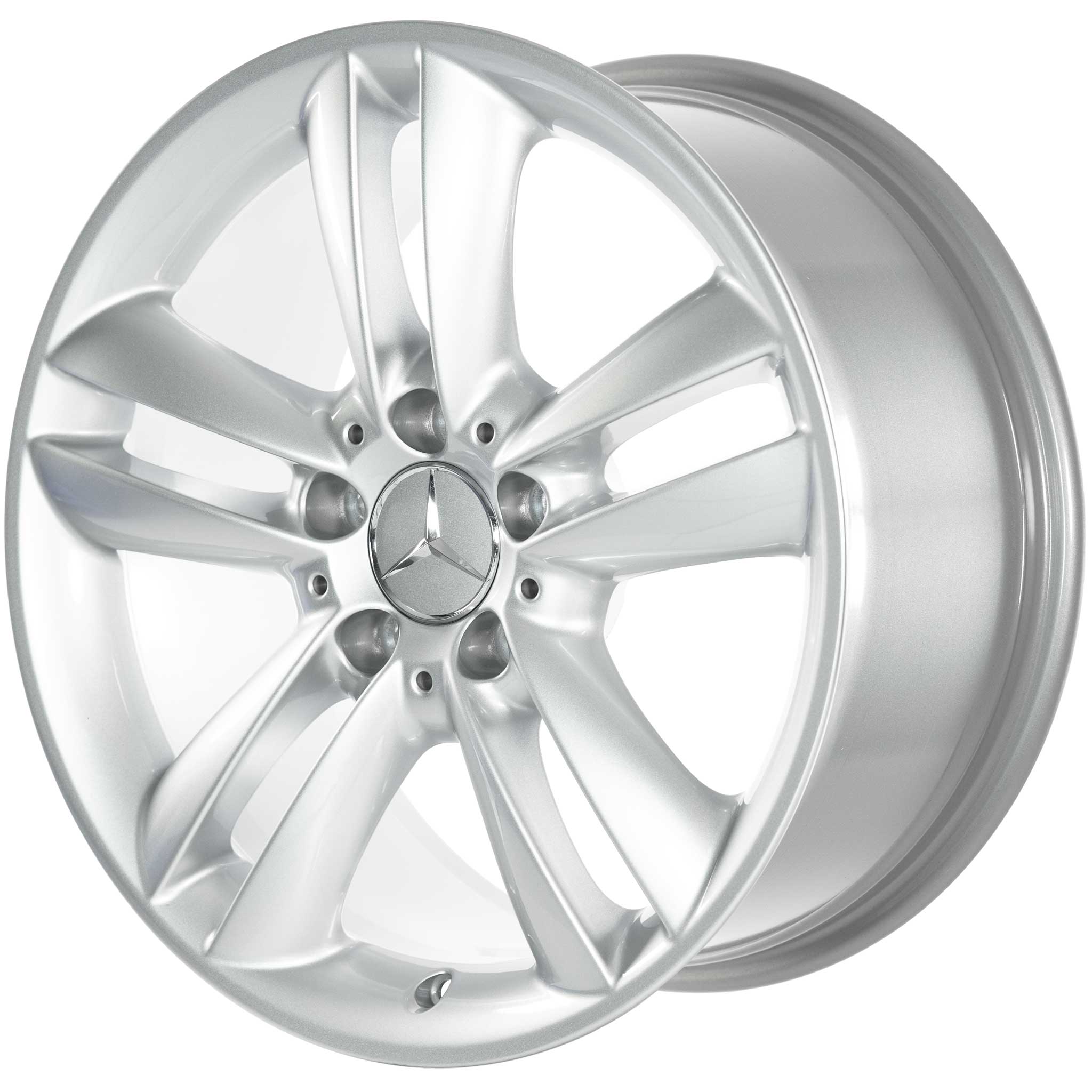 Mercedes 5 Twin Spoke [209-17] Titanium Silver Alloy Wheel Product Image #2