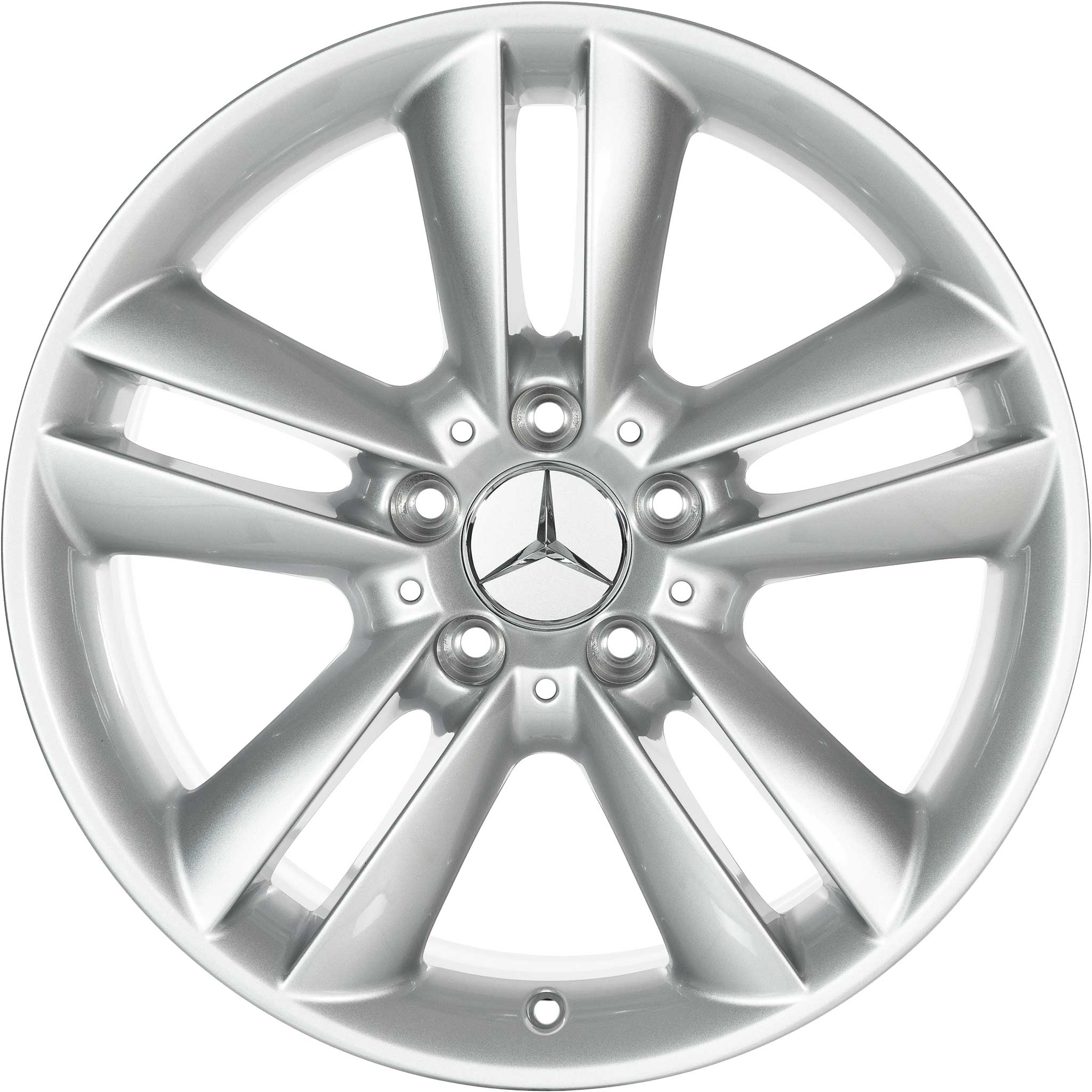 Mercedes 5 Twin Spoke [209-17] Titanium Silver Alloy Wheel Product Image #1