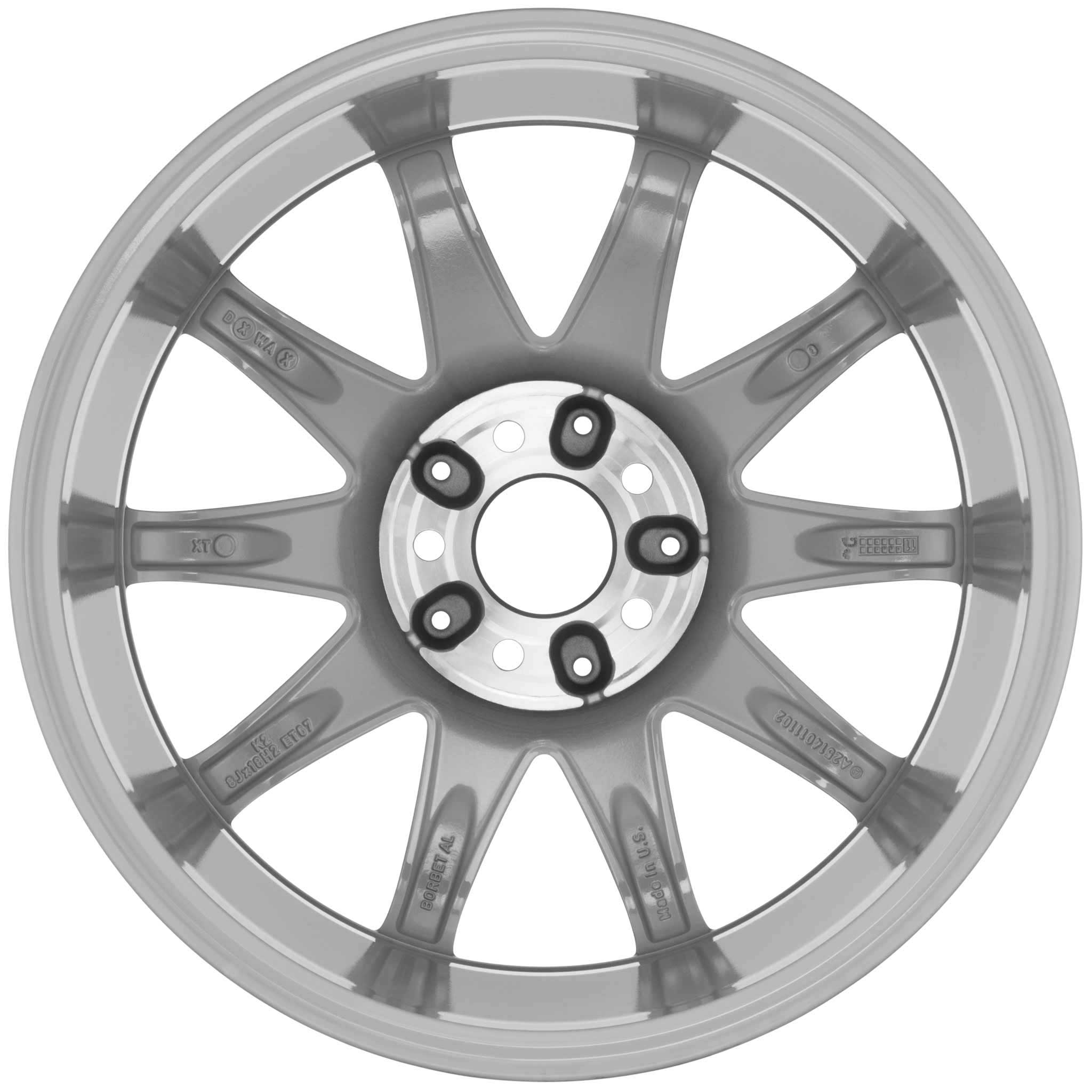 Mercedes 10 Spoke [251-18] Titanium Silver Alloy Wheel Product Image #3