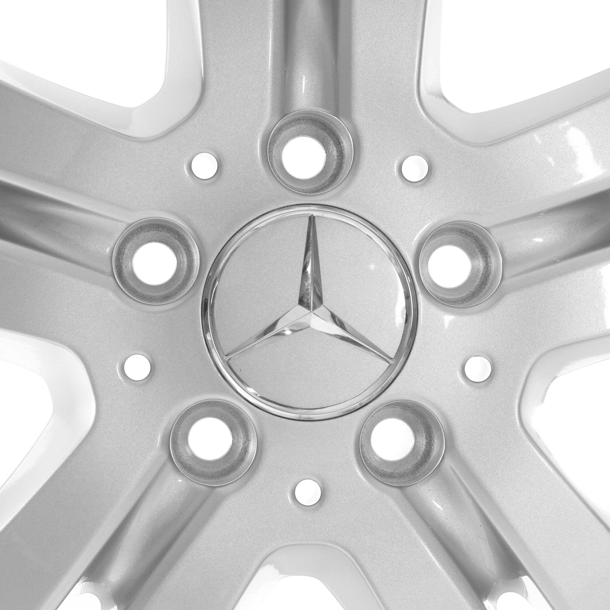 Mercedes 5 Twin Spoke [251-18] Titanium Silver Alloy Wheel Product Image #4