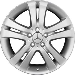 18" Mercedes 5 Twin Spoke [164-18] Titanium Silver alloy wheel