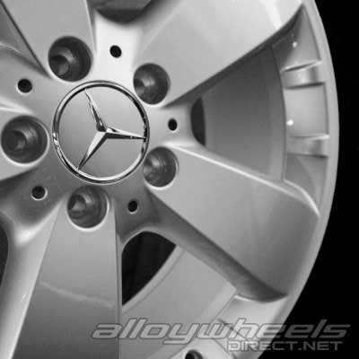 Mercedes 5 Spoke Wing Design [164-18] Titanium Silver Alloy Wheel Product Image #3