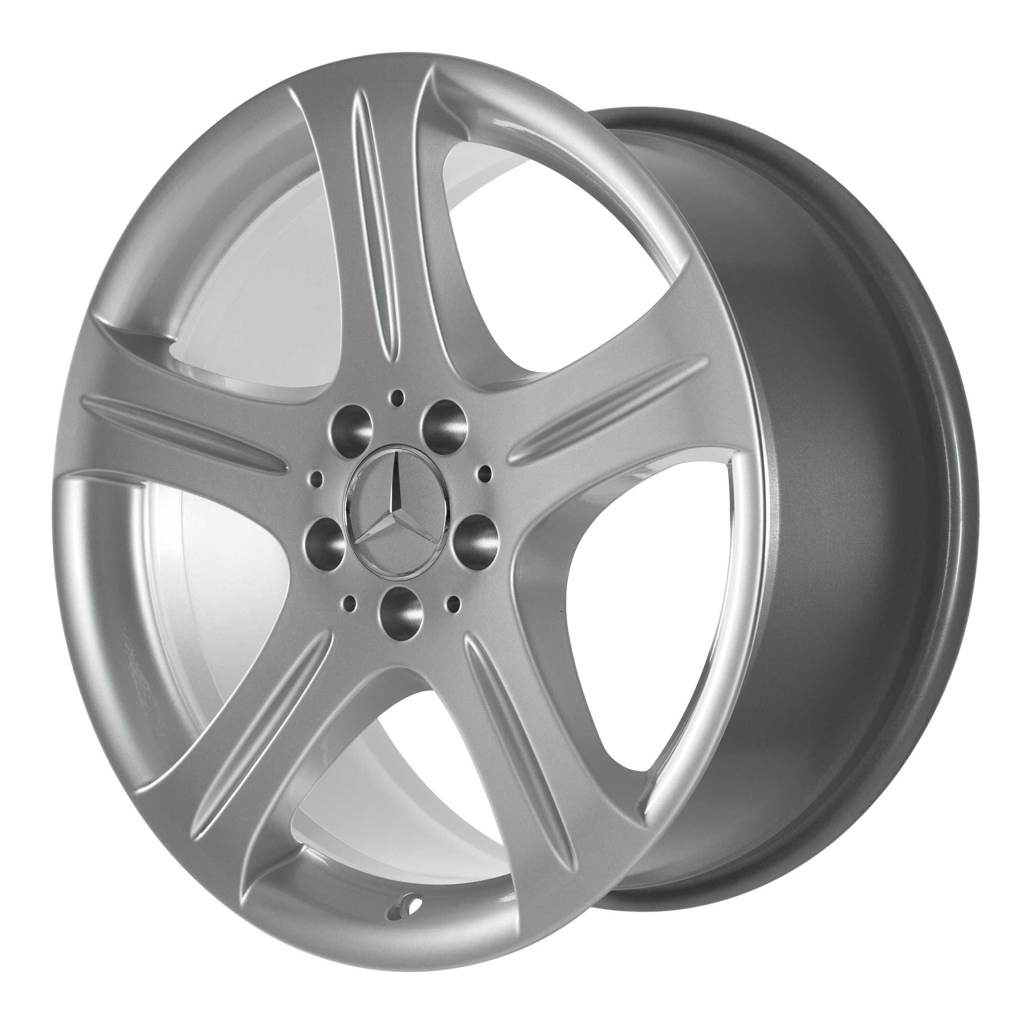Mercedes 5 Spoke [219-18] Titanium Silver Alloy Wheel Product Image #2