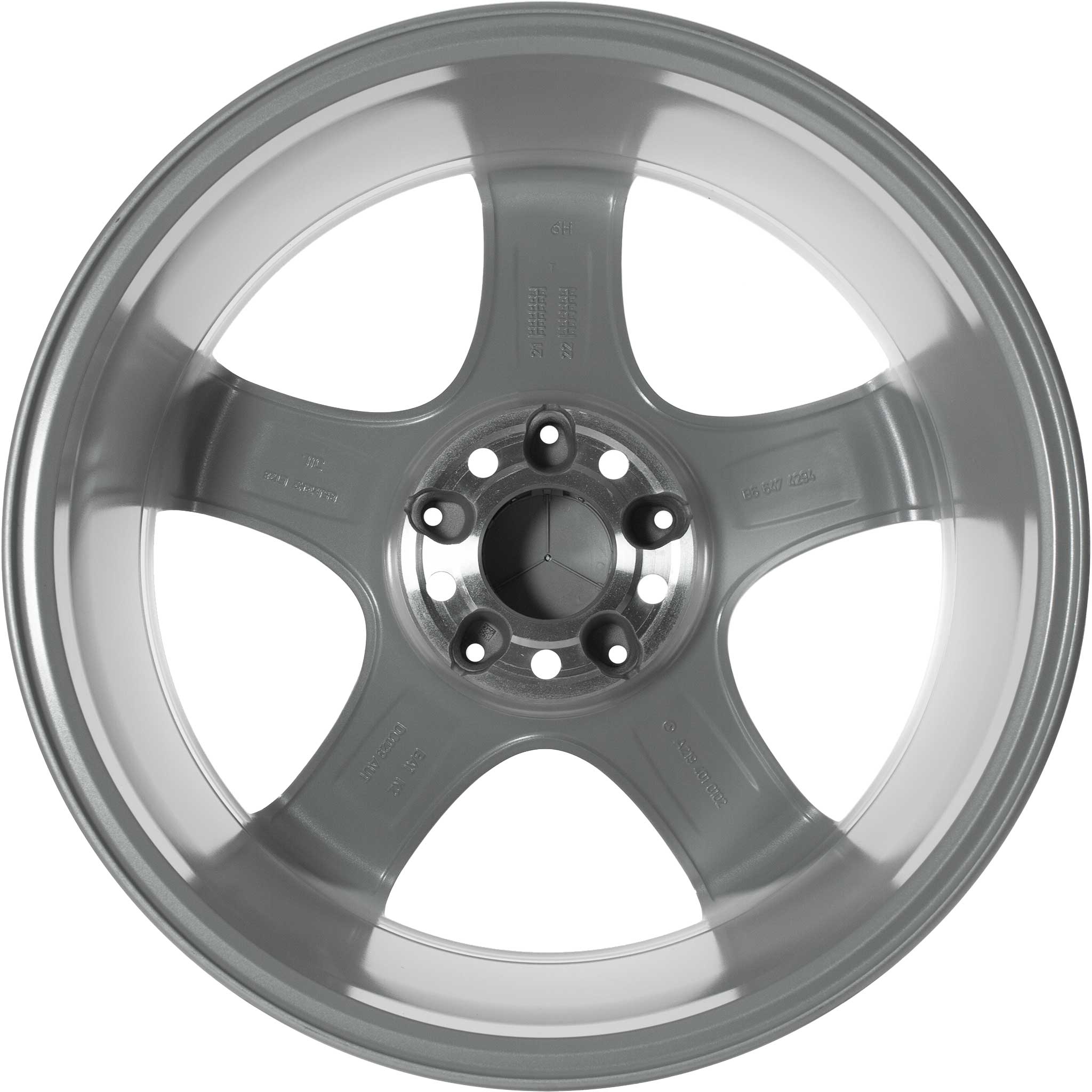 Mercedes 5 Spoke [219-18] Titanium Silver Alloy Wheel Product Image #3