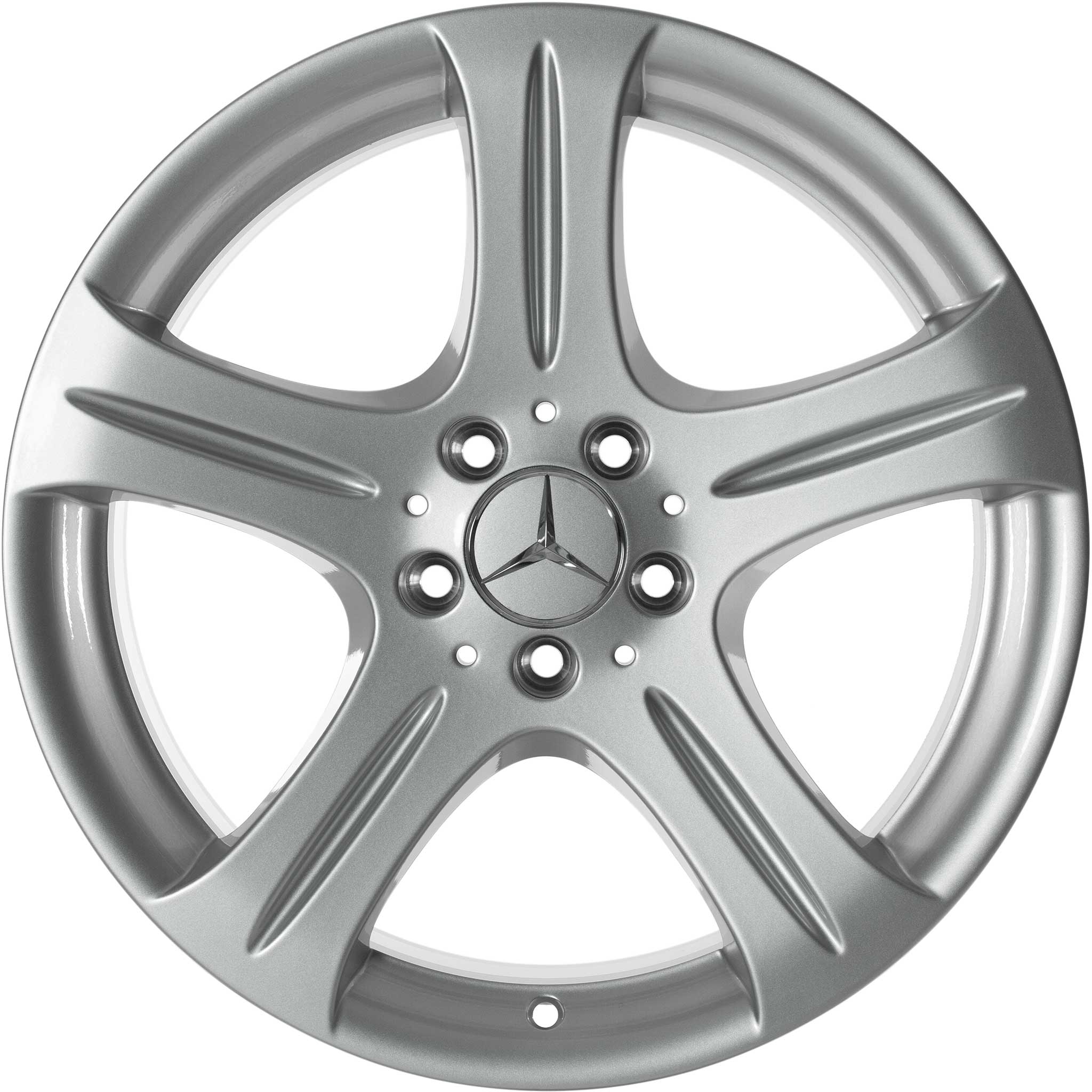 Mercedes 5 Spoke [219-18] Titanium Silver Alloy Wheel Product Image #1