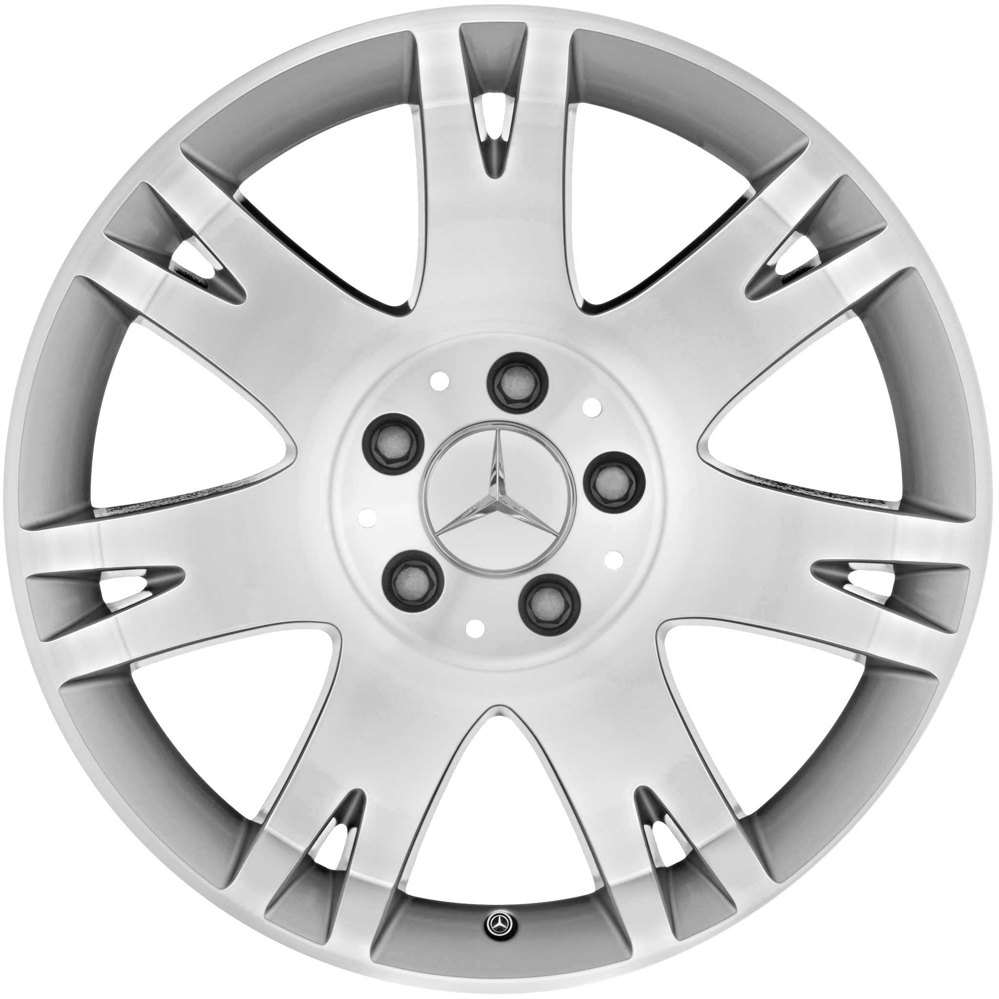 Mercedes Zaurak [169-17] Titanium Silver with High Sheen Alloy Wheel Product Image #1