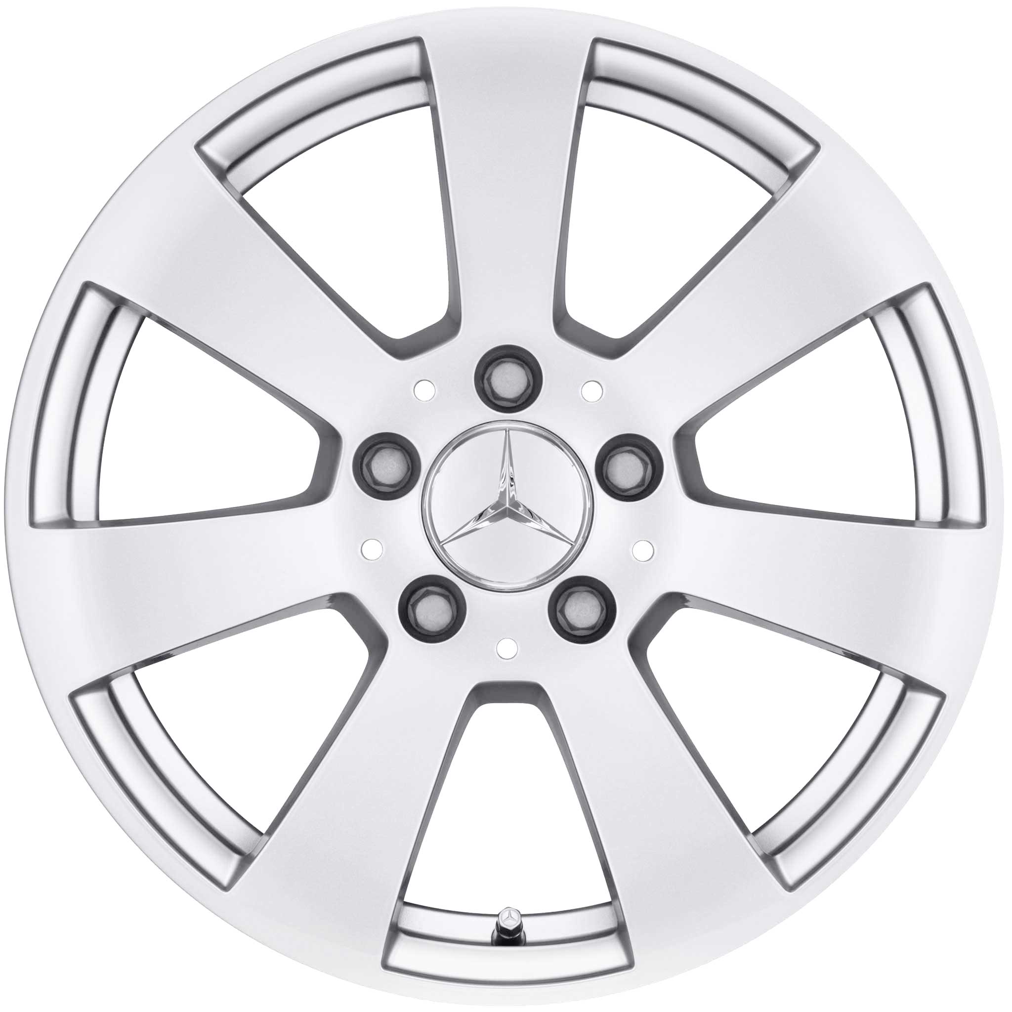 Mercedes 7 Spoke [204-16] Standard Silver with High Sheen Alloy Wheel Product Image #1