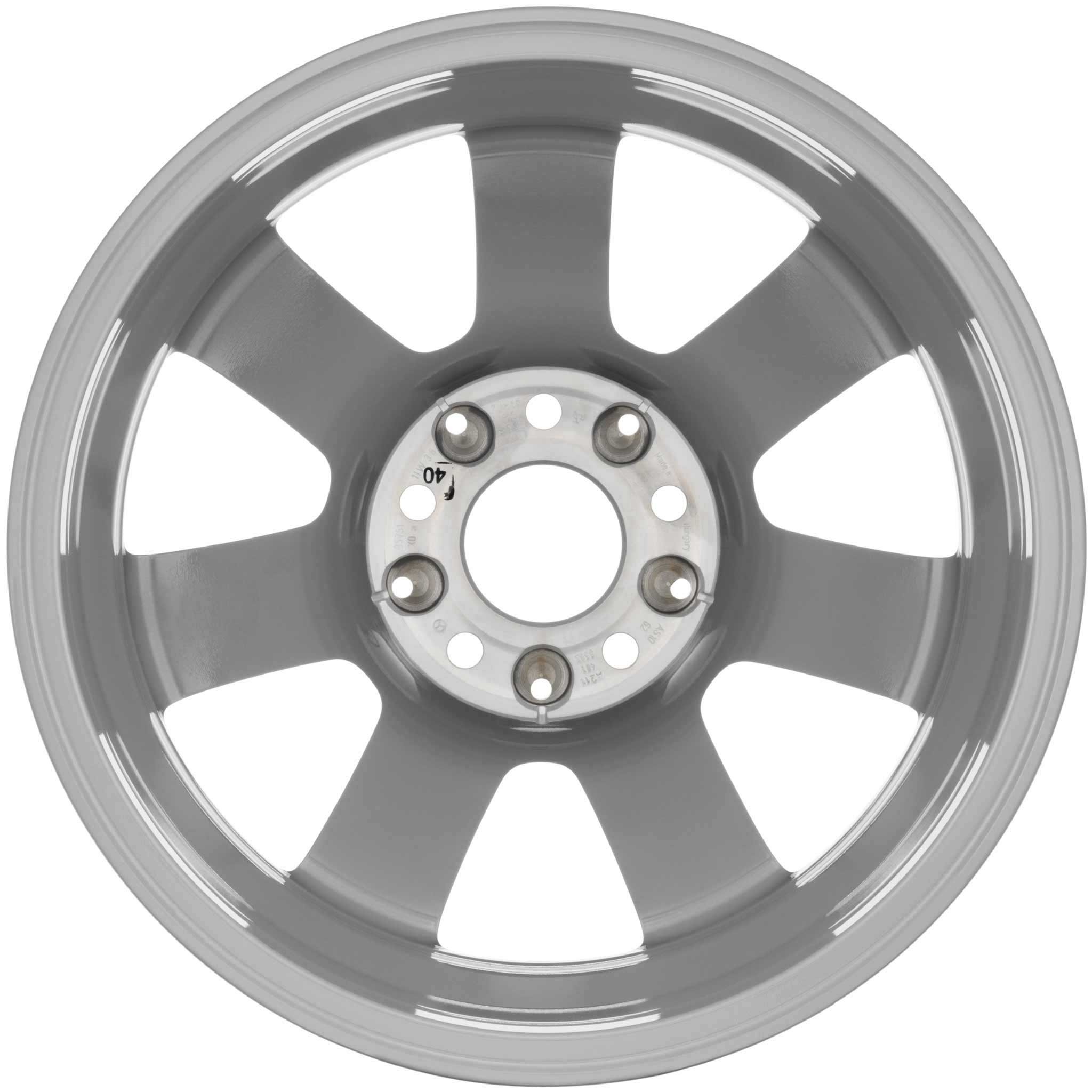 Mercedes 7 Spoke [211-16] Titanium Silver Alloy Wheel Product Image #3