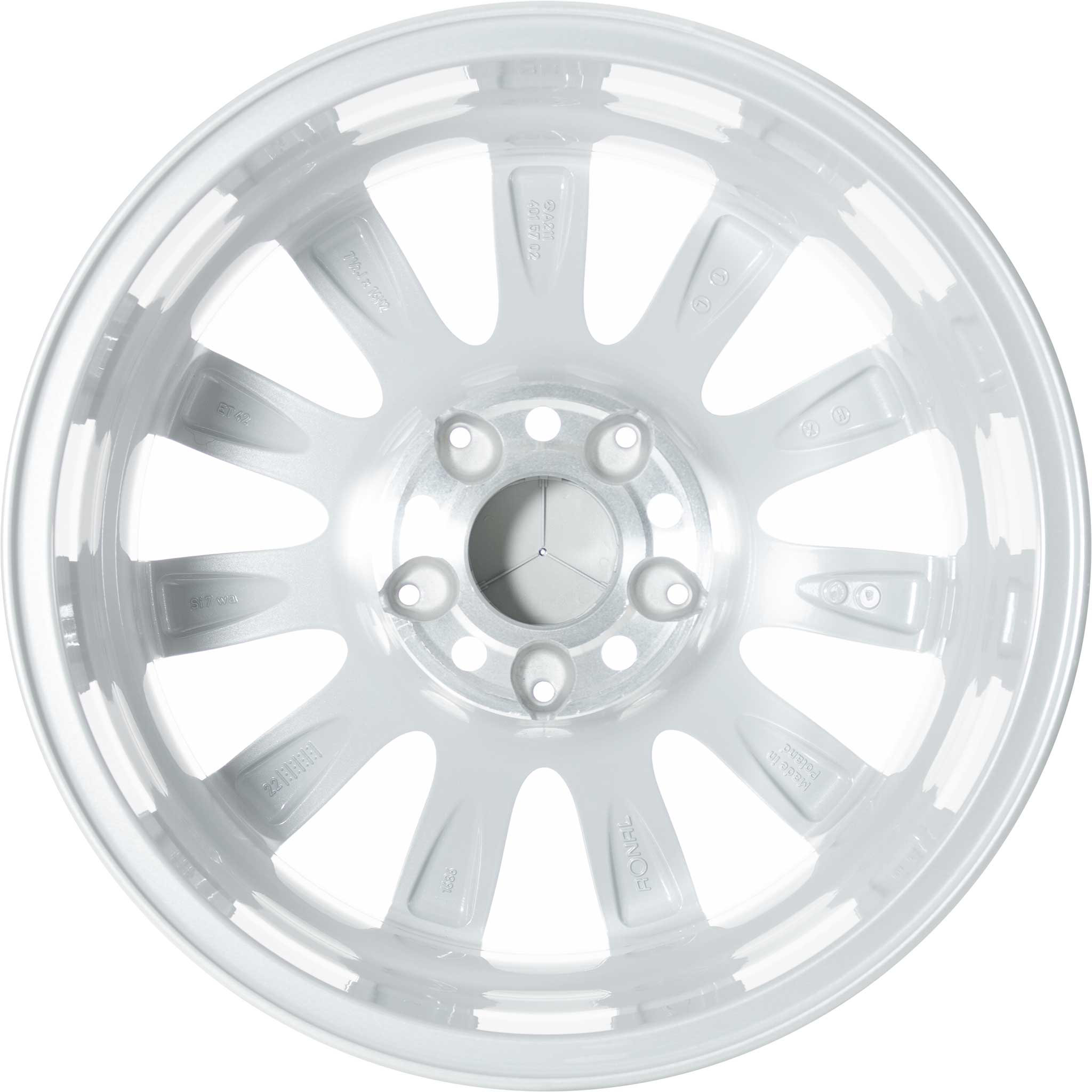 Mercedes 11 Spoke [211-16] Titanium Silver Alloy Wheel Product Image #3