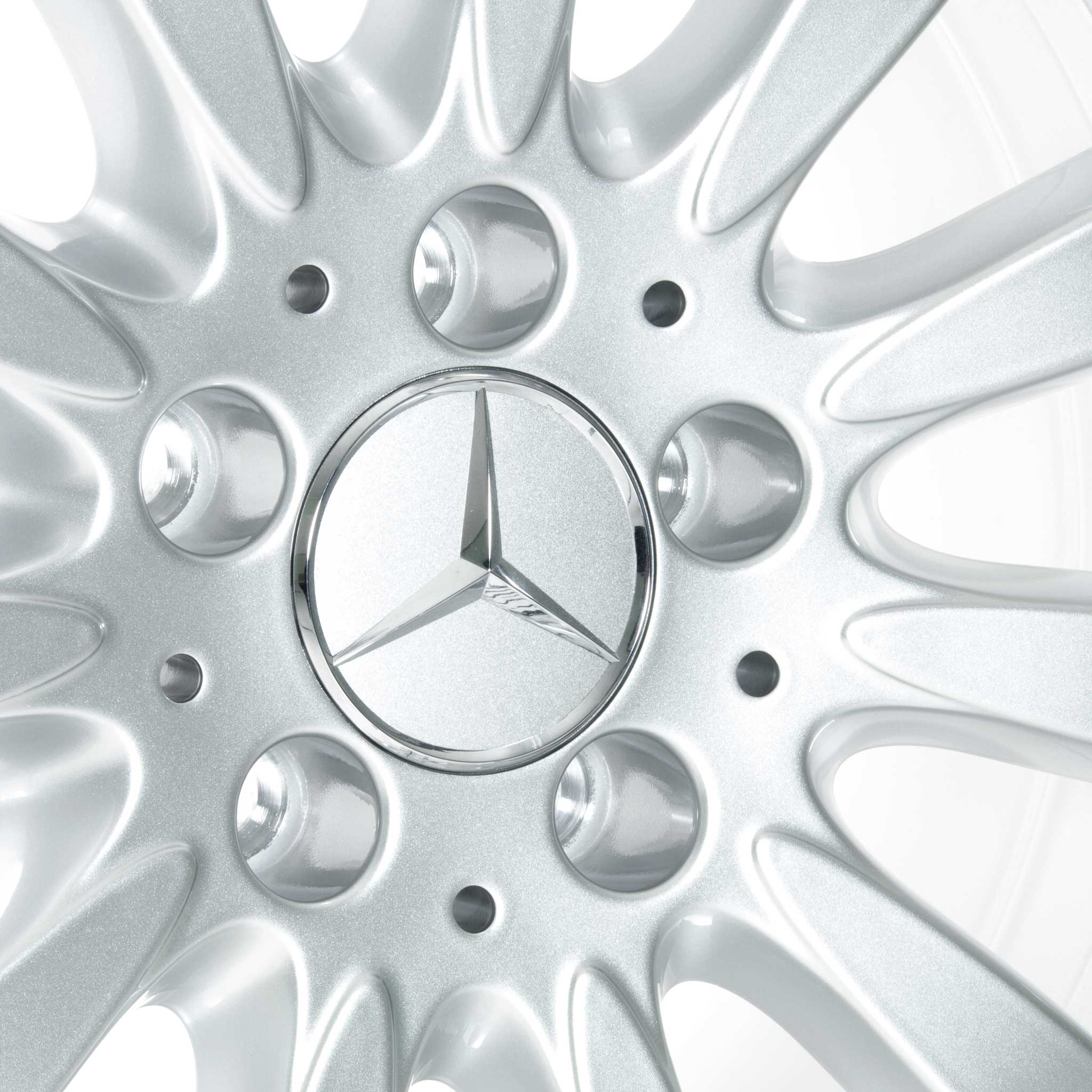 Mercedes 11 Spoke [211-16] Titanium Silver Alloy Wheel Product Image #4