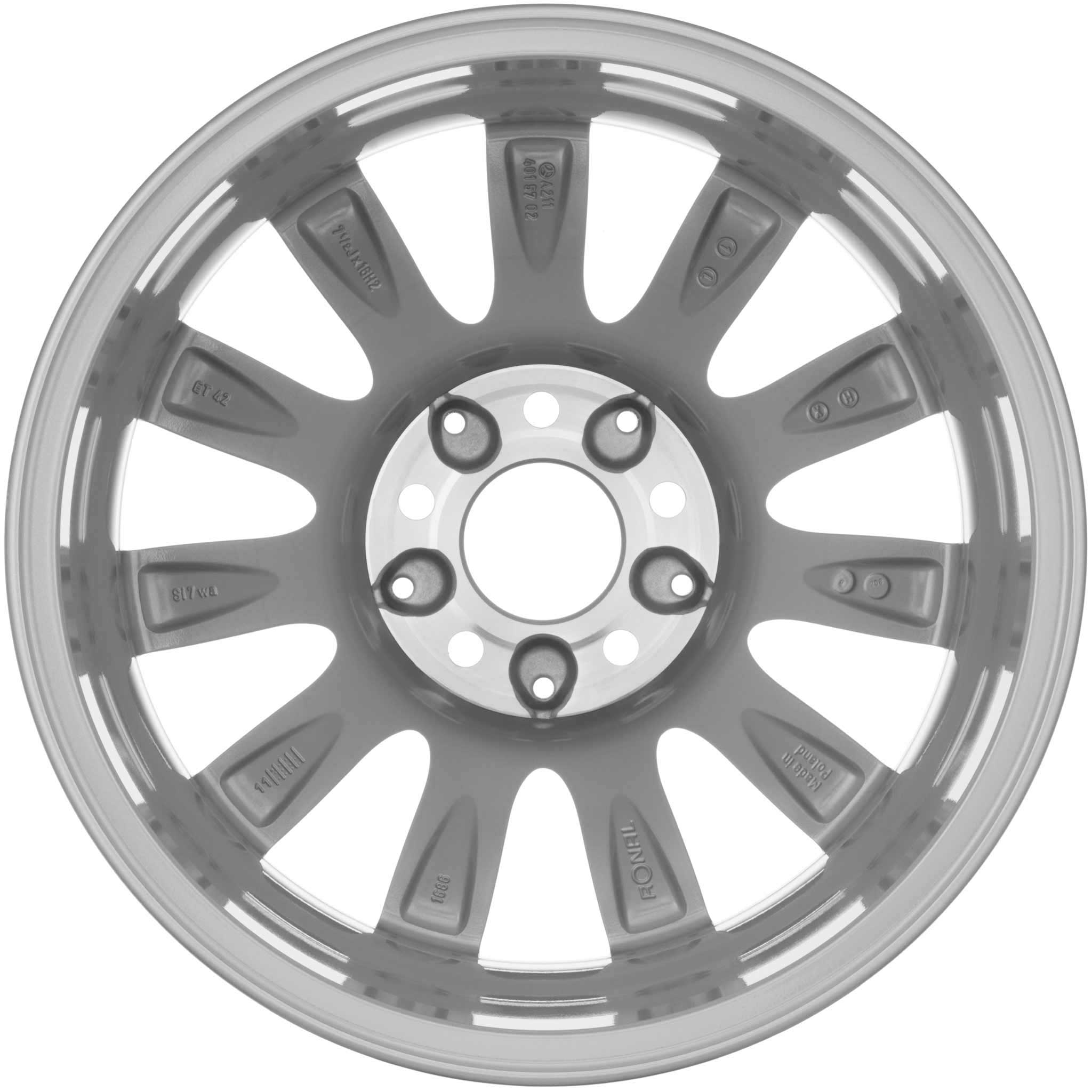 Mercedes 11 Spoke [211-17] Titanium Silver Alloy Wheel Product Image #3