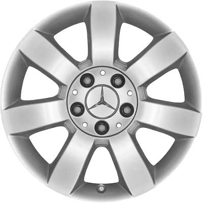 Mercedes 7 Spoke [169-16] Sterling Silver Alloy Wheel Product Image #1