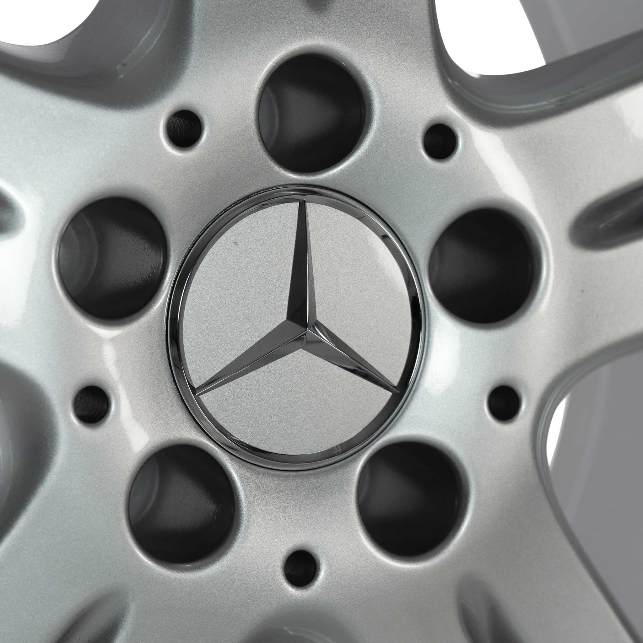 Mercedes 5 Twin Spoke [211-17] Titanium Silver Alloy Wheel Product Image #4