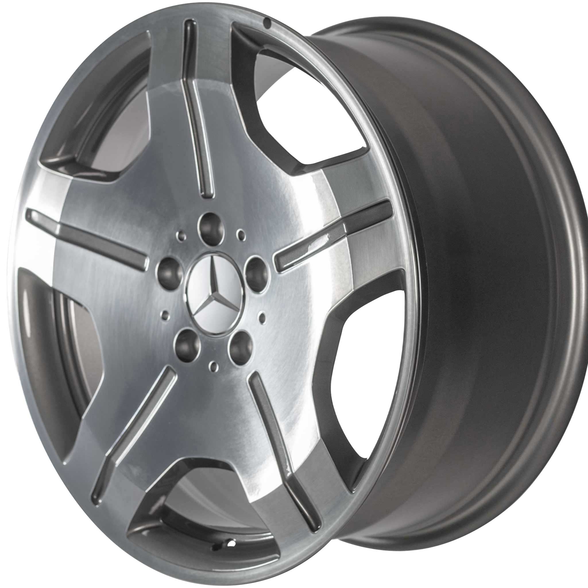 Mercedes 5 Spoke [221-18] Standard Silver with High Sheen (Forged) Alloy Wheel Product Image #2