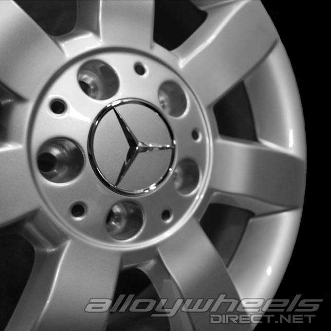 Mercedes 7 Spoke [169-16] Titanium Silver Alloy Wheel Product Image #3