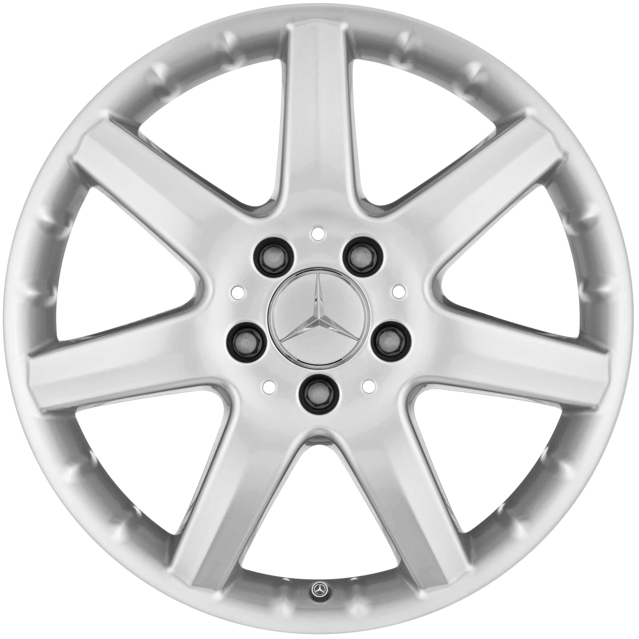 Mercedes 7 Spoke [169-17] Titanium Silver Alloy Wheel Product Image #1