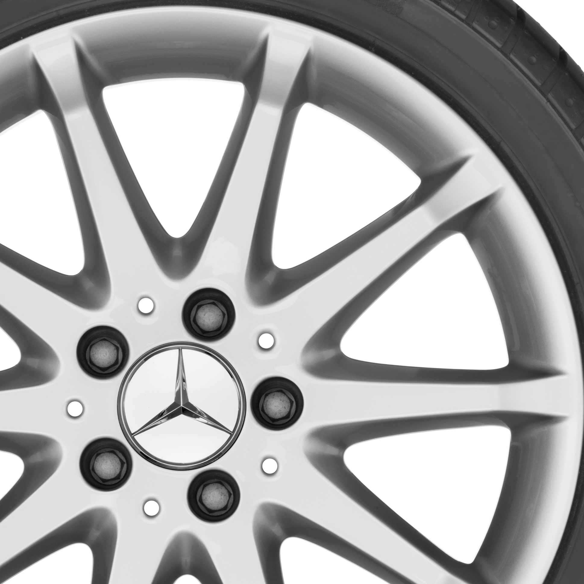 Mercedes 10 Spoke [169-17] Titanium Silver Alloy Wheel Product Image #2