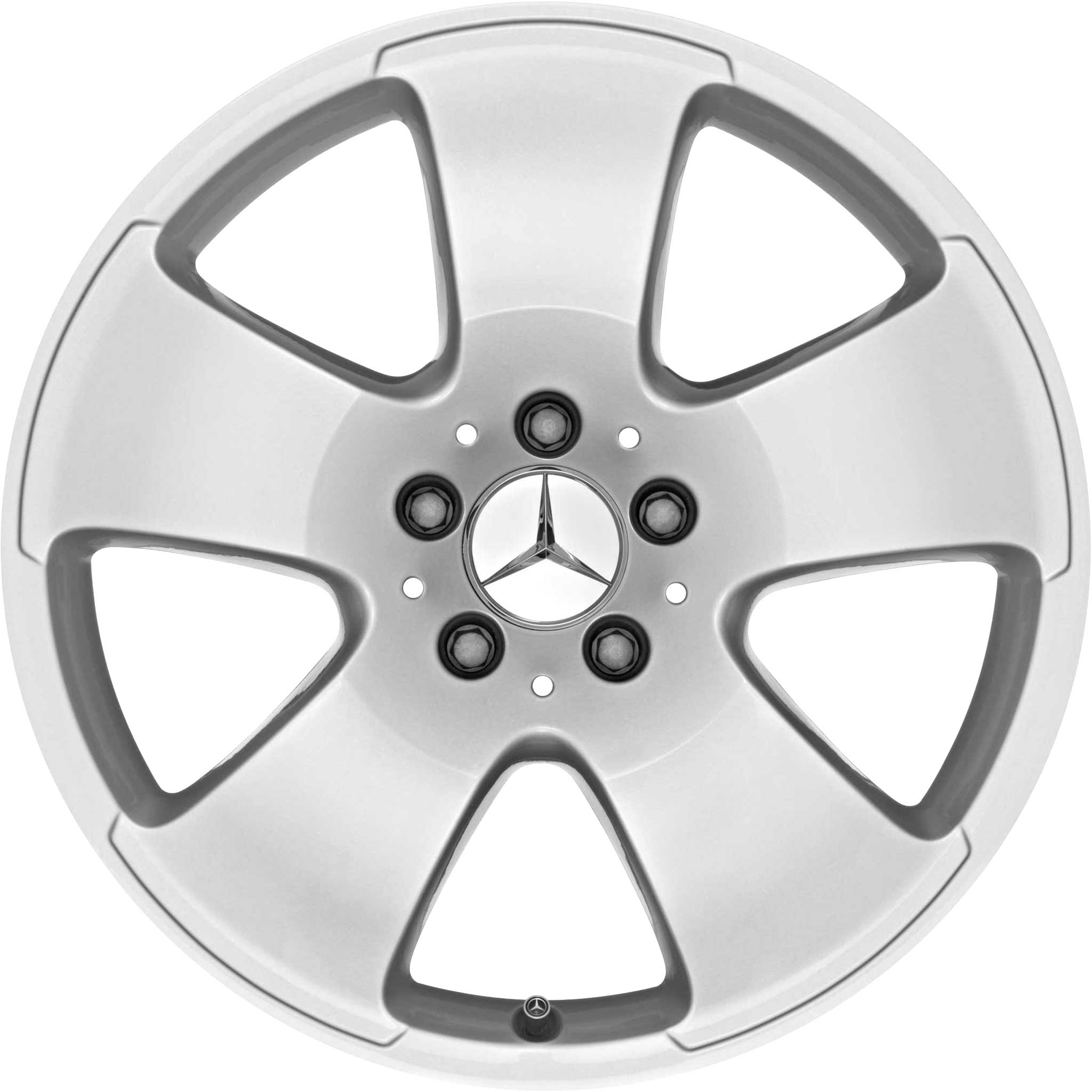 Mercedes 5 Spoke [221-18] Titanium Silver Alloy Wheel Product Image #1