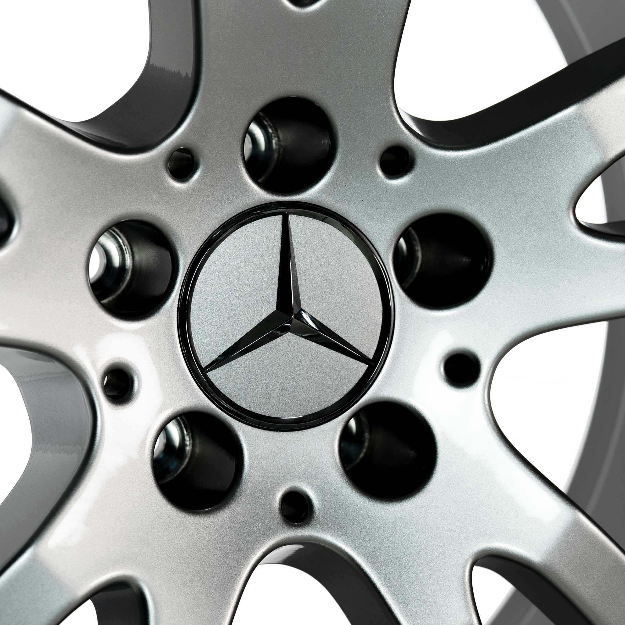 Mercedes 5 Twin Spoke [230-18] Titanium Silver Alloy Wheel Product Image #4
