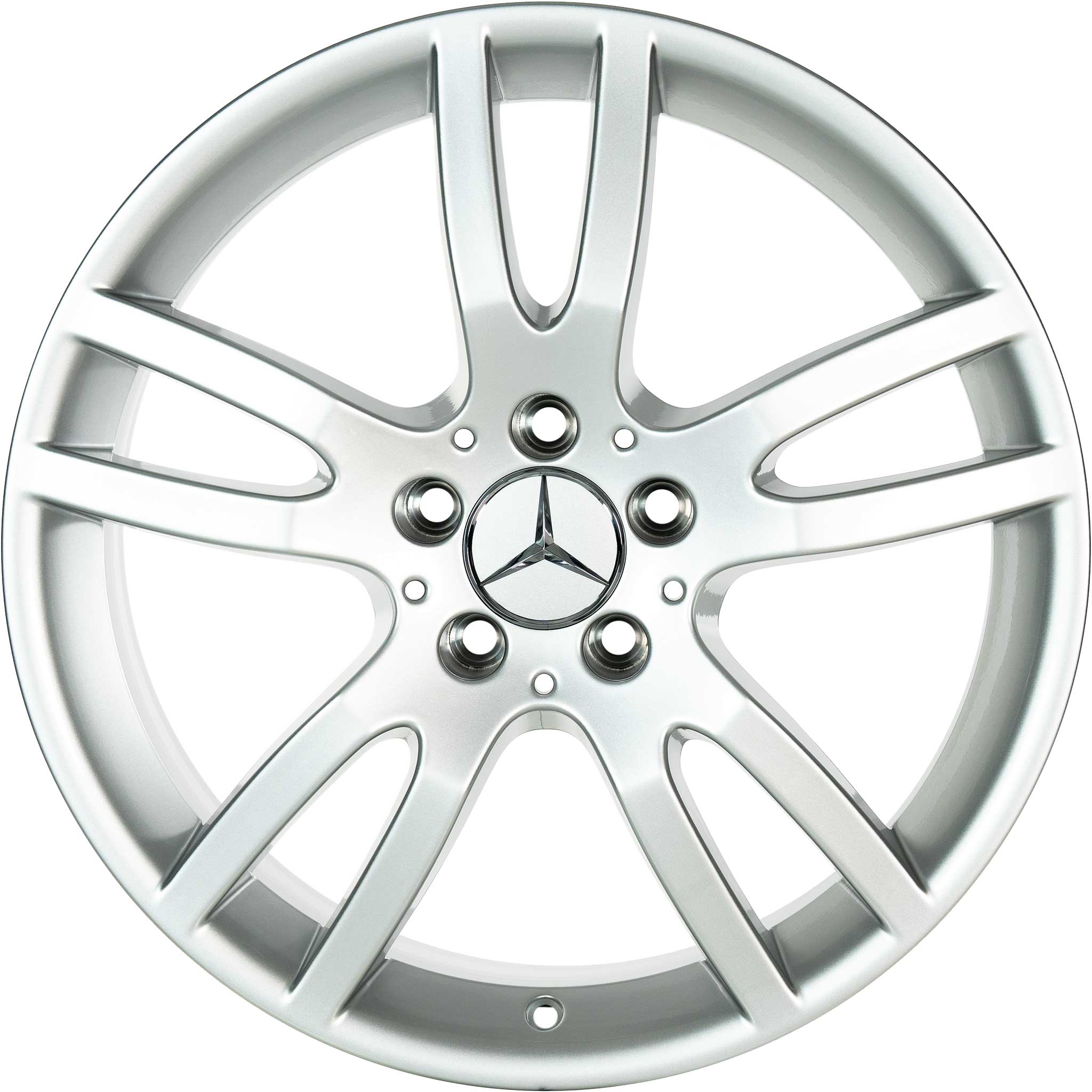 Mercedes 5 Twin Spoke [230-18] Titanium Silver Alloy Wheel Product Image #1