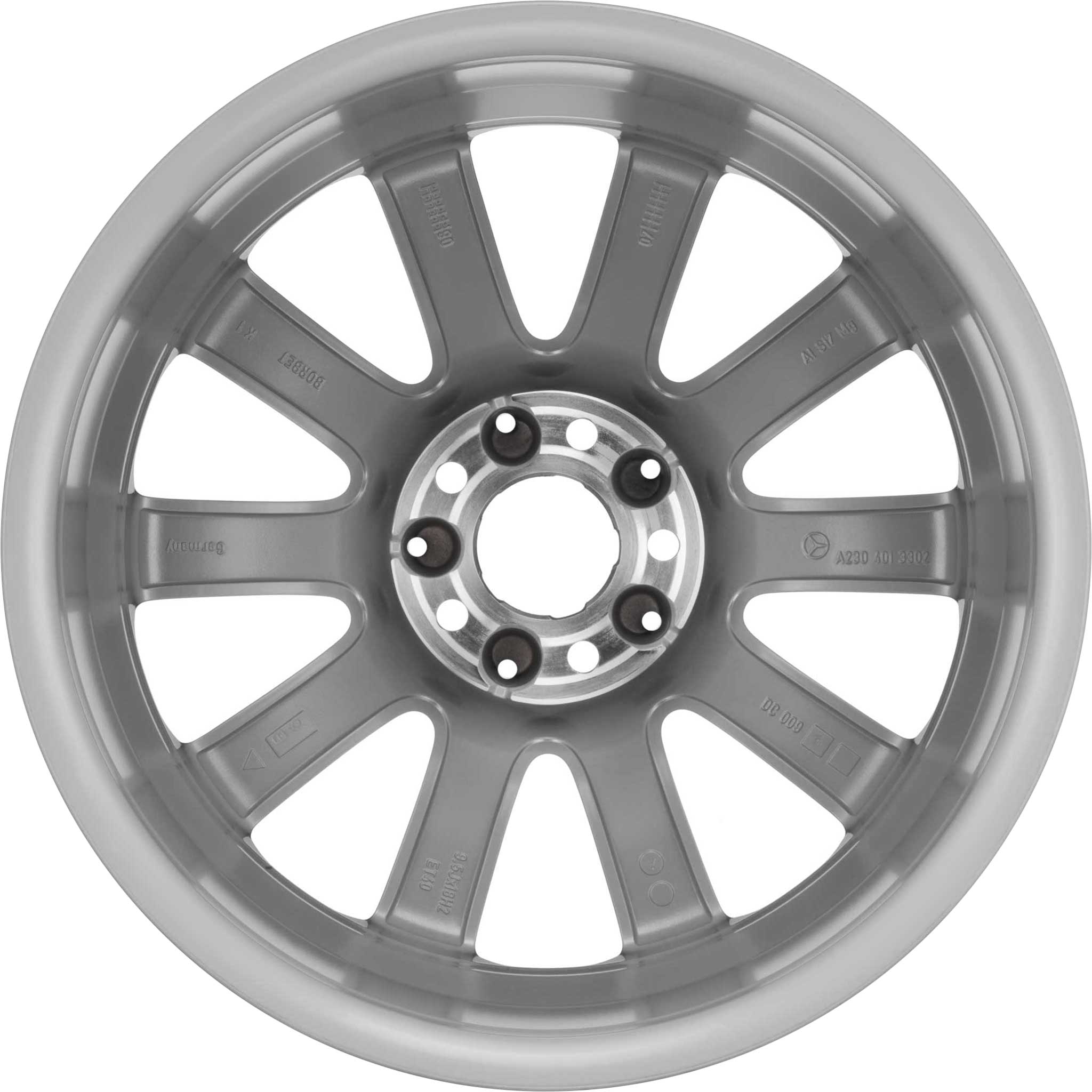 Mercedes 10 Spoke [230-18] Titanium Silver Alloy Wheel Product Image #2