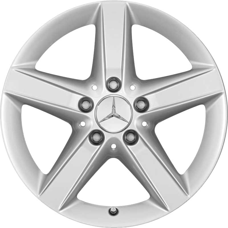 Mercedes 5 Spoke [171-16] Titanium Silver Alloy Wheel Product Image #1