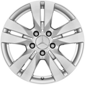 18" Mercedes 5 Twin Spoke [230-18] Titanium Silver with High Sheen alloy wheel