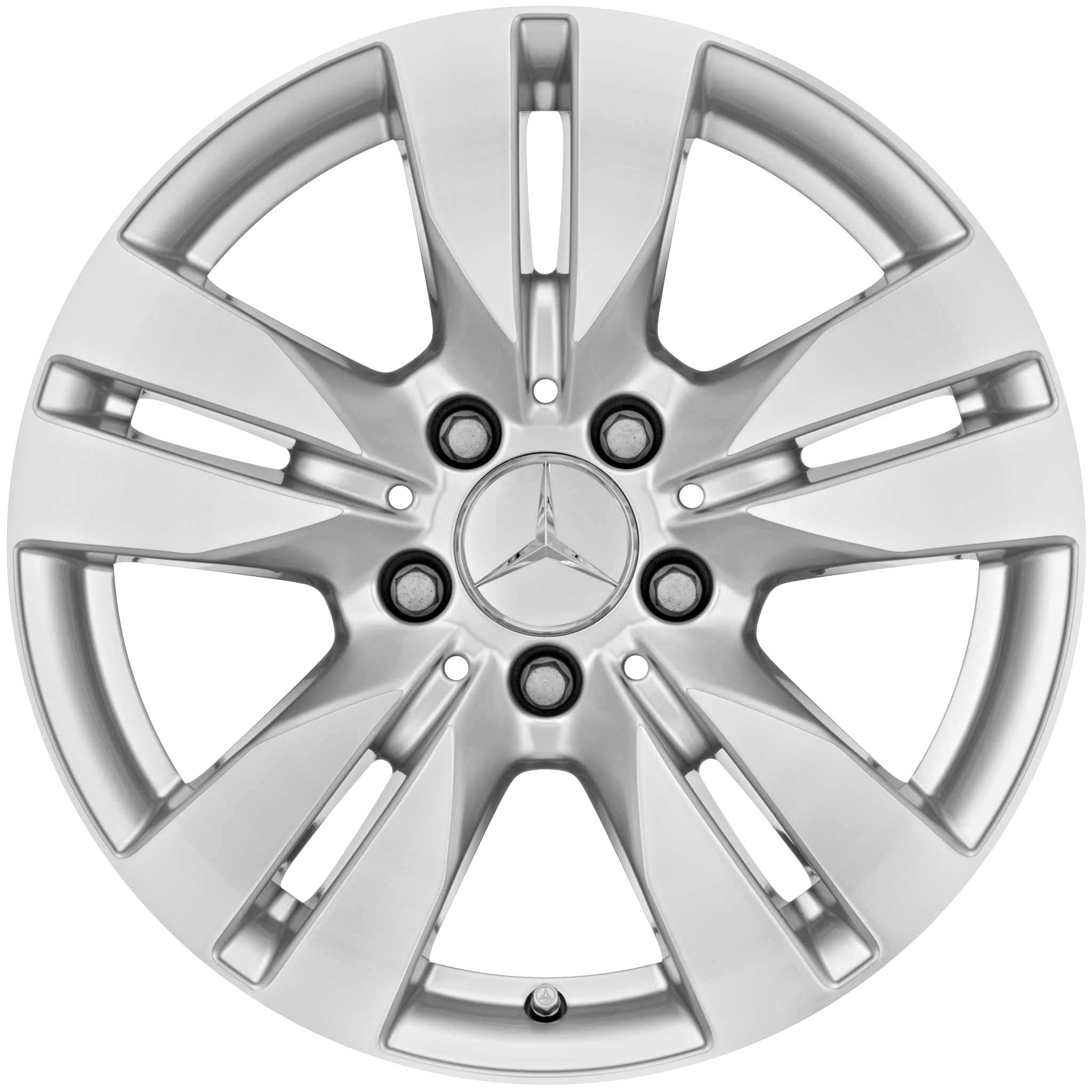 Mercedes 5 Twin Spoke [230-18] Titanium Silver with High Sheen Alloy Wheel Product Image #1