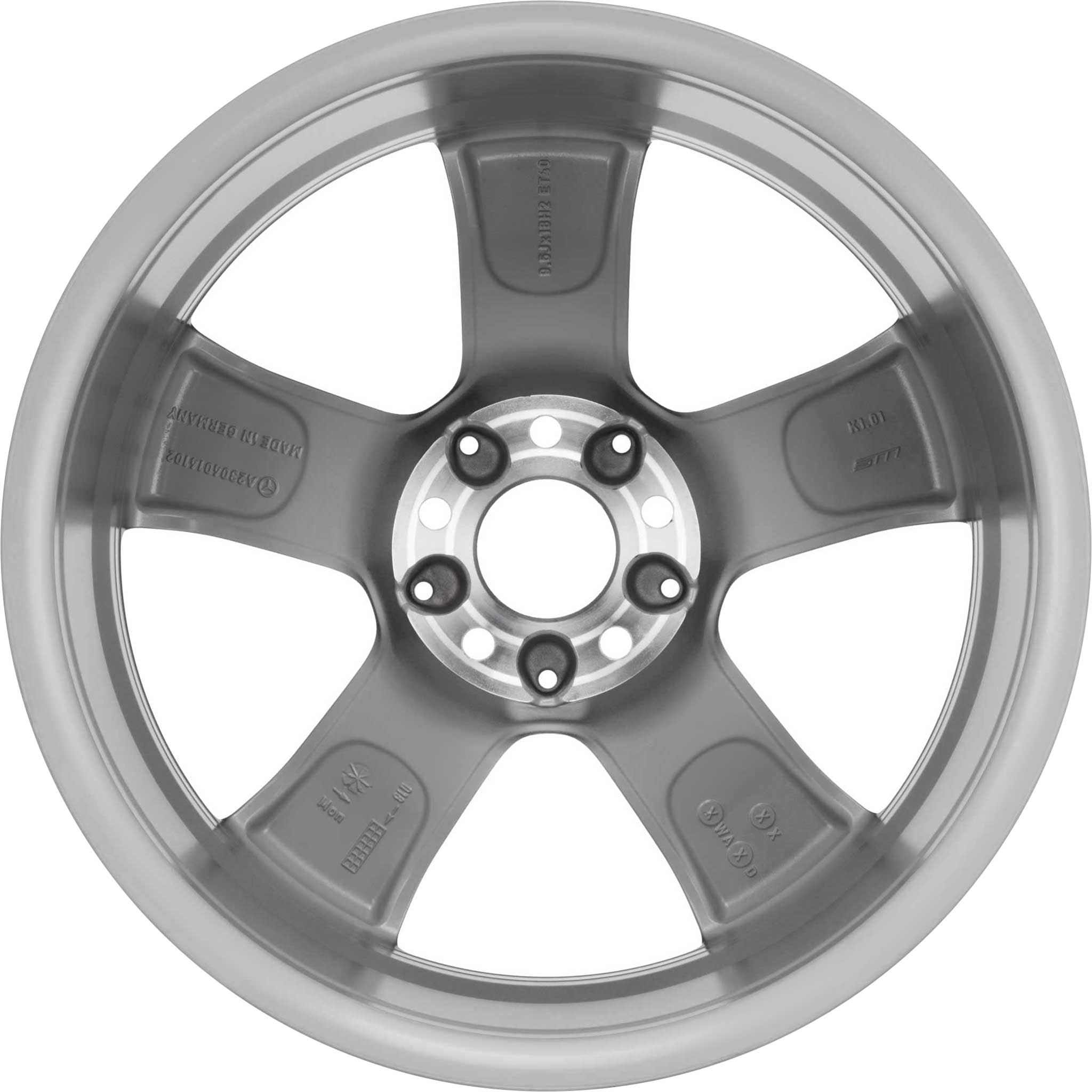 Mercedes 5 Spoke [230-18] Titanium Silver Alloy Wheel Product Image #2
