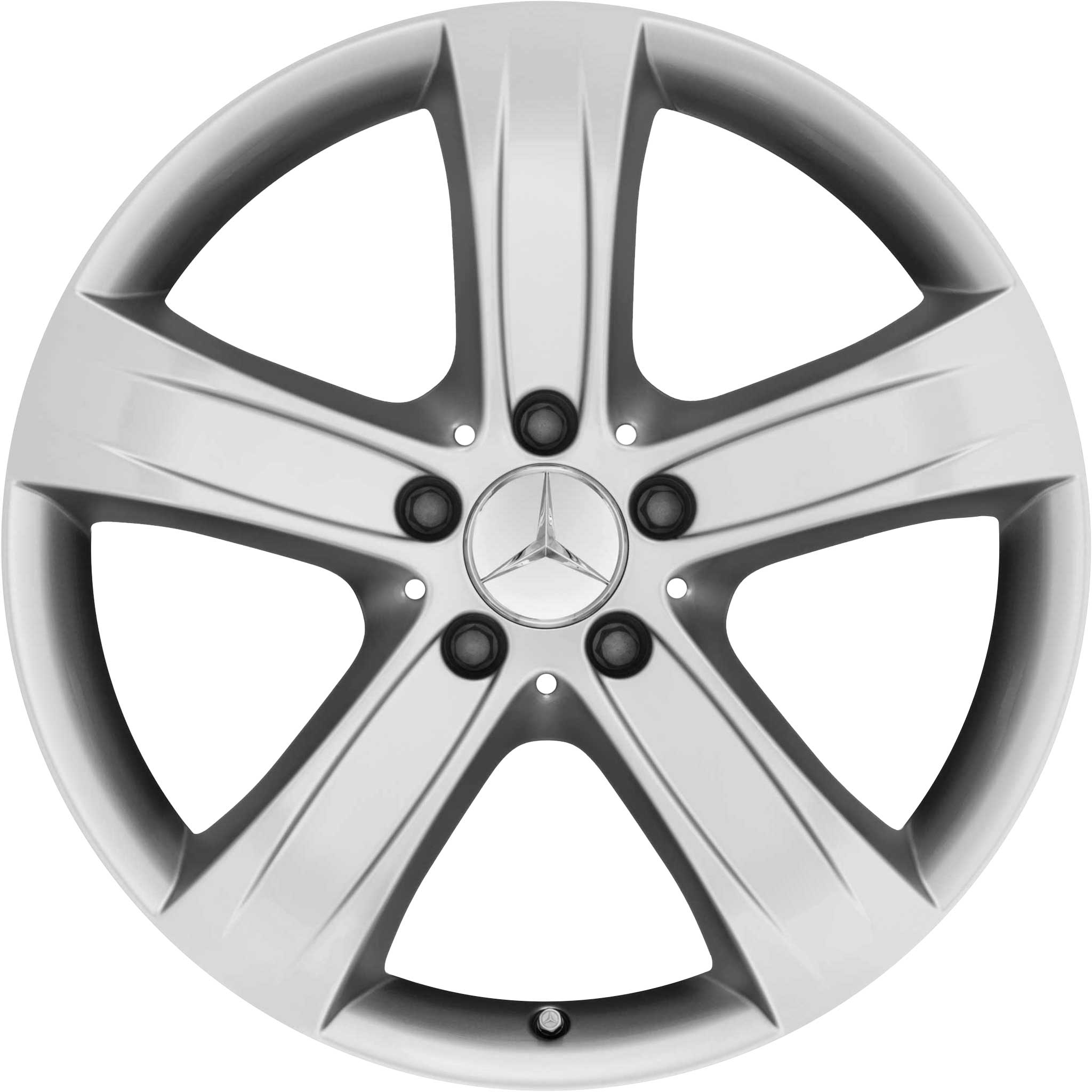 Mercedes 5 Spoke [230-18] Titanium Silver Alloy Wheel Product Image #1