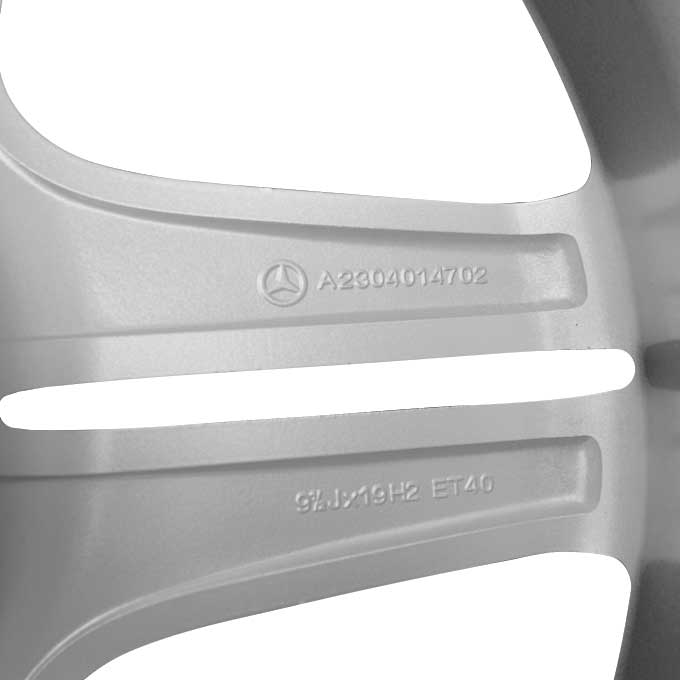 Mercedes 5 Twin Spoke [230-19] Titanium Silver Alloy Wheel Product Image #4