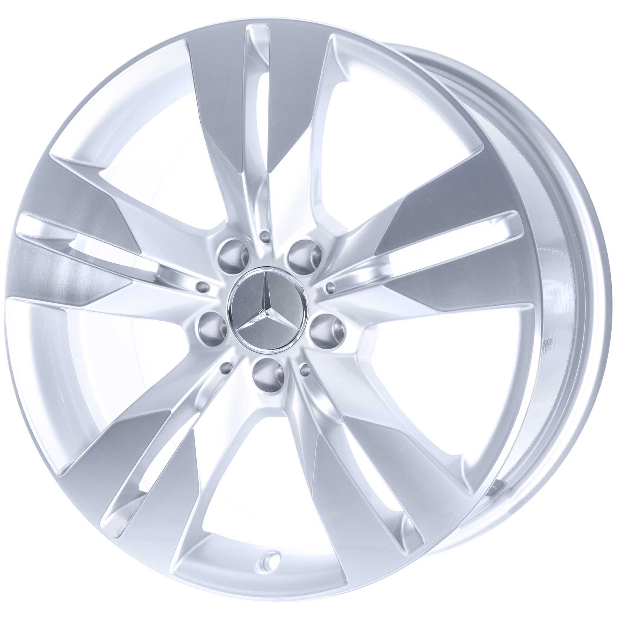 Mercedes 5 Twin Spoke [219-18] Titanium Silver with High Sheen Alloy Wheel Product Image #3