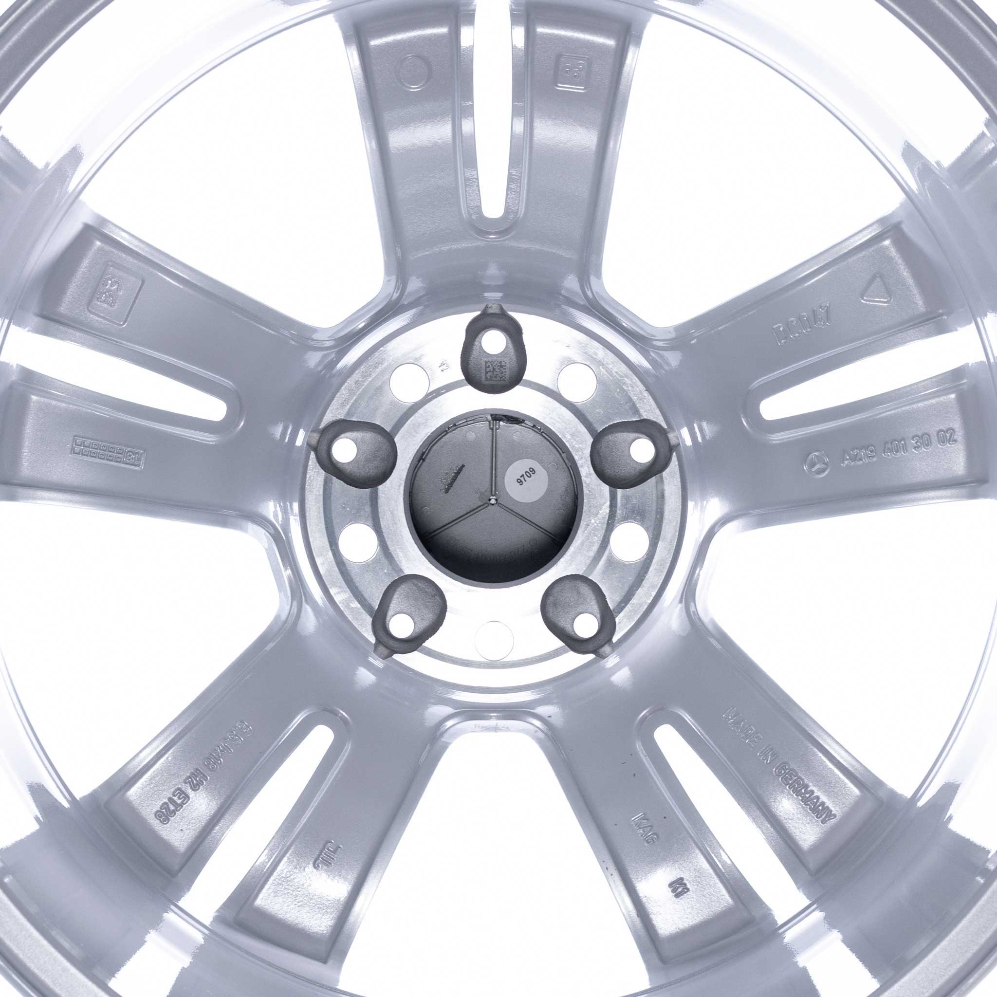 Mercedes 5 Twin Spoke [219-18] Titanium Silver with High Sheen Alloy Wheel Product Image #4
