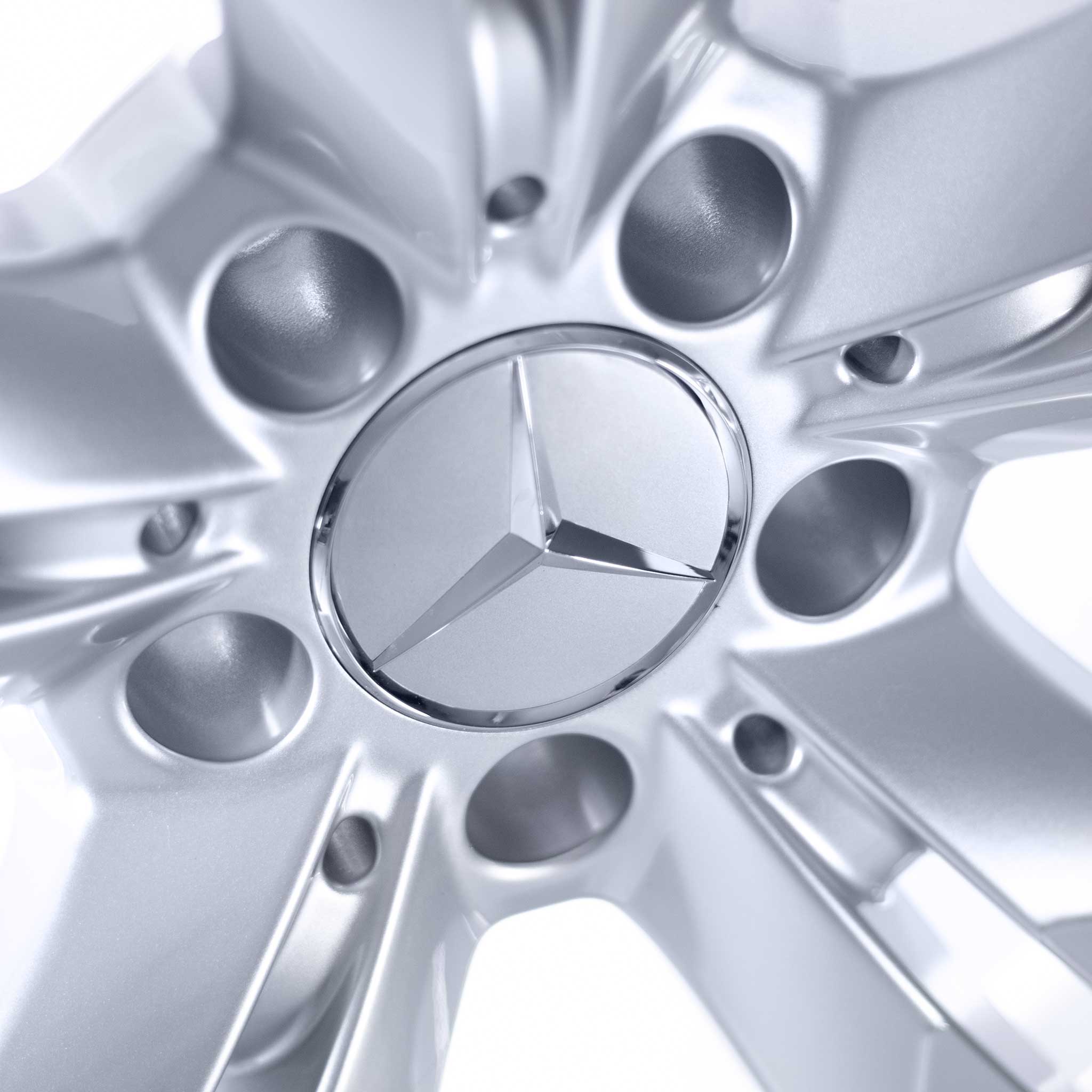 Mercedes 5 Twin Spoke [219-18] Titanium Silver with High Sheen Alloy Wheel Product Image #5
