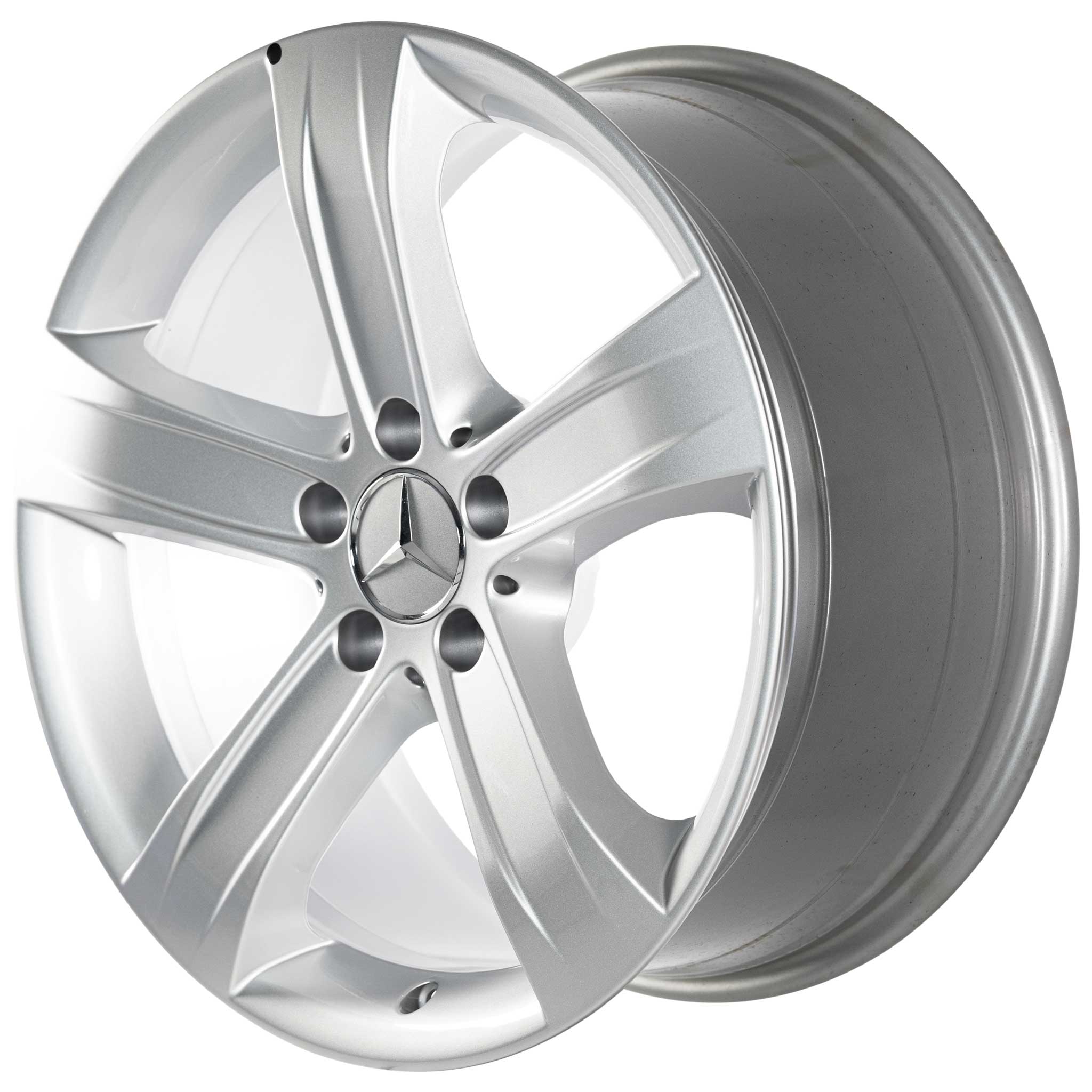 Mercedes 5 Spoke [219-18] Titanium Silver Alloy Wheel Product Image #2